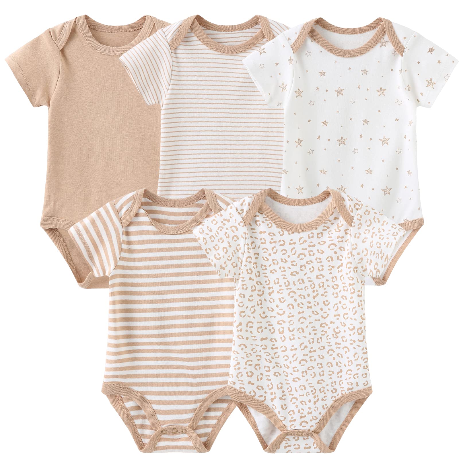 MAMIMAKA 23-Piece Newborn Baby Clothes Set - 5 Bodysuits + 3 Pajama Sets & Accessories for 0-6 Months | Soft Cotton Infant Outfits for Boys & Girls | Perfect for Daily Wear, Gifts & Photo Shoots