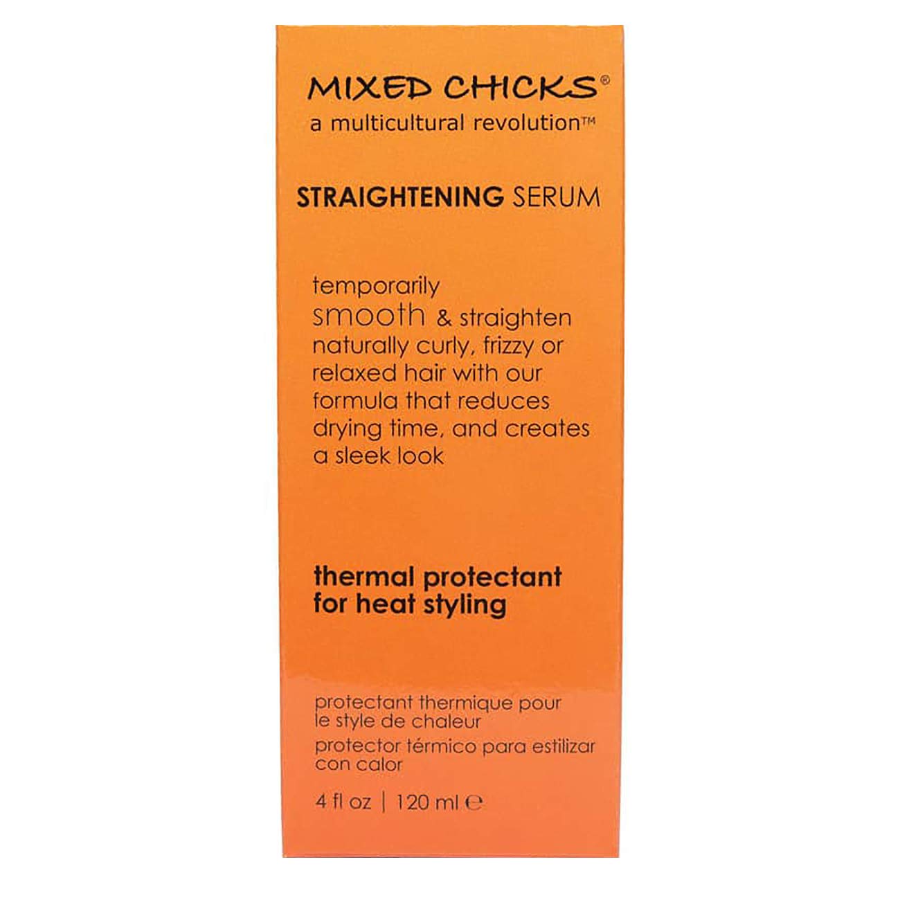 Mixed Chicks Straightening Serum for Natural Hair - 4oz Bottle | Frizz Control & Heat Protection | Perfect for Daily Styling & Salon Use