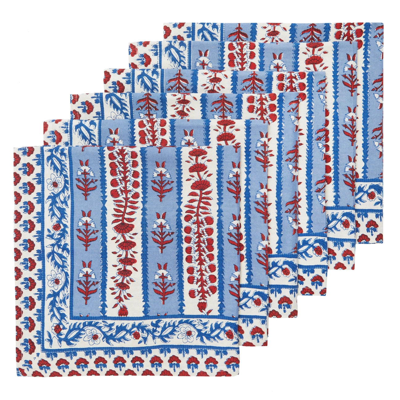 Avignon Blue & Red Collection - Elegant Home Decor & Gift Set for Living Room, Bedroom, or Office | Perfect for Modern & Classic Interiors