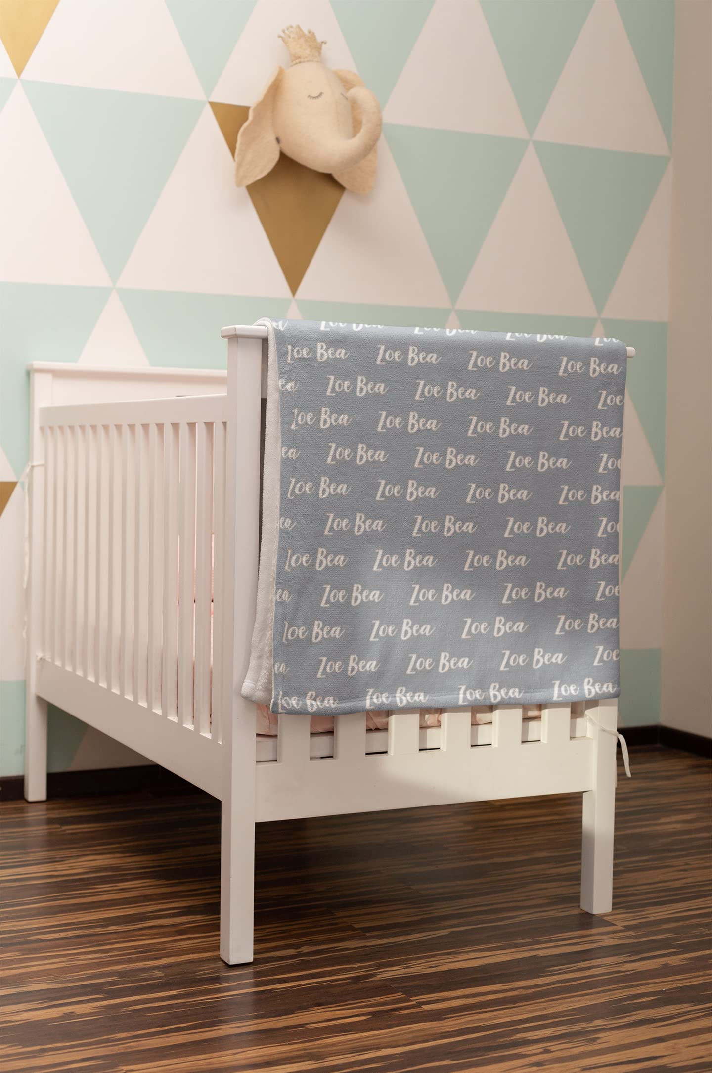 Personalized Monogram Baby Blanket with Name - Custom Swaddle Blanket for Newborns, Baby Shower Gift, Birthday Present - Perfect for Nursery, Photo Shoots & Travel