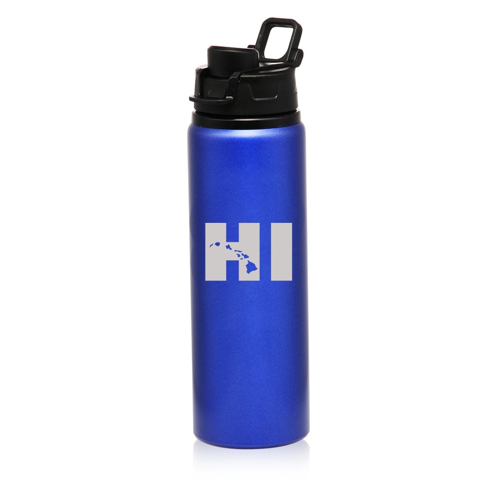 25 oz Aluminum Sports Water Bottle - Insulated, Leak-Proof & Durable for Travel, Gym & Outdoor Activities | Hawaii Inspired Design for Hiking, Beach & Adventure Enthusiasts