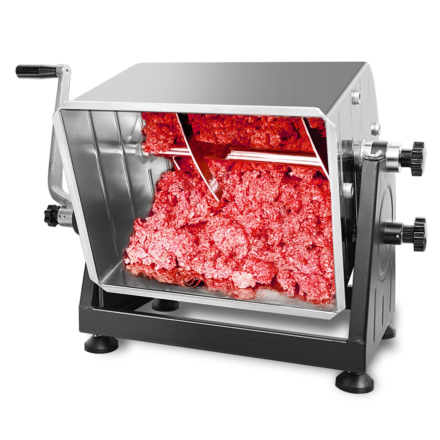 TooGooD Commercial Meat Mixer 40 lbs Capacity - 7 Gallon Stainless Steel Tank for Evenly Mixing Meat, Sauces & Seasonings - Perfect for Sausage Making, Meat Processing & Commercial Kitchens