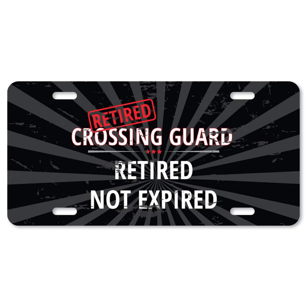 Retired Crossing Guard Aluminum License Plate 12