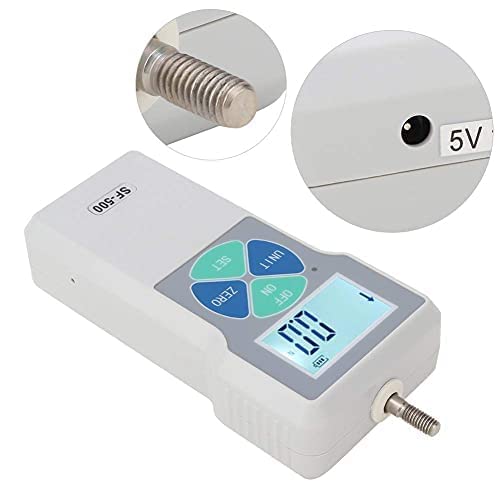 SF-500 Digital Force Gauge Kit 500N Capacity - Push Pull Tester Dynamometer with LCD Display (100-240V, US Plug) - Perfect for Material Testing, Quality Control & Industrial Applications