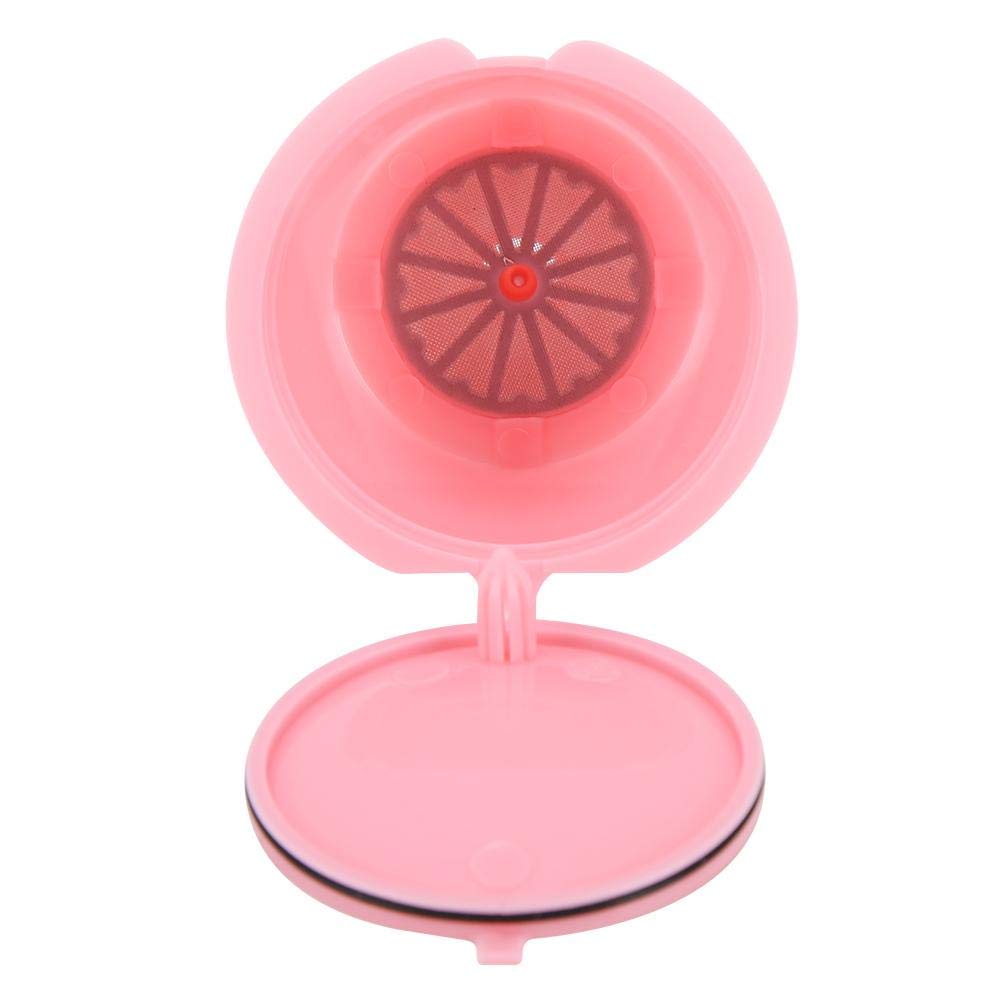 Reusable PP Coffee Capsule Cup - High Filtering Accuracy & Wear Resistant for Series Coffee Makers | Compatible with Nespresso & Keurig | Perfect for Home, Office & Travel Use (Pink)