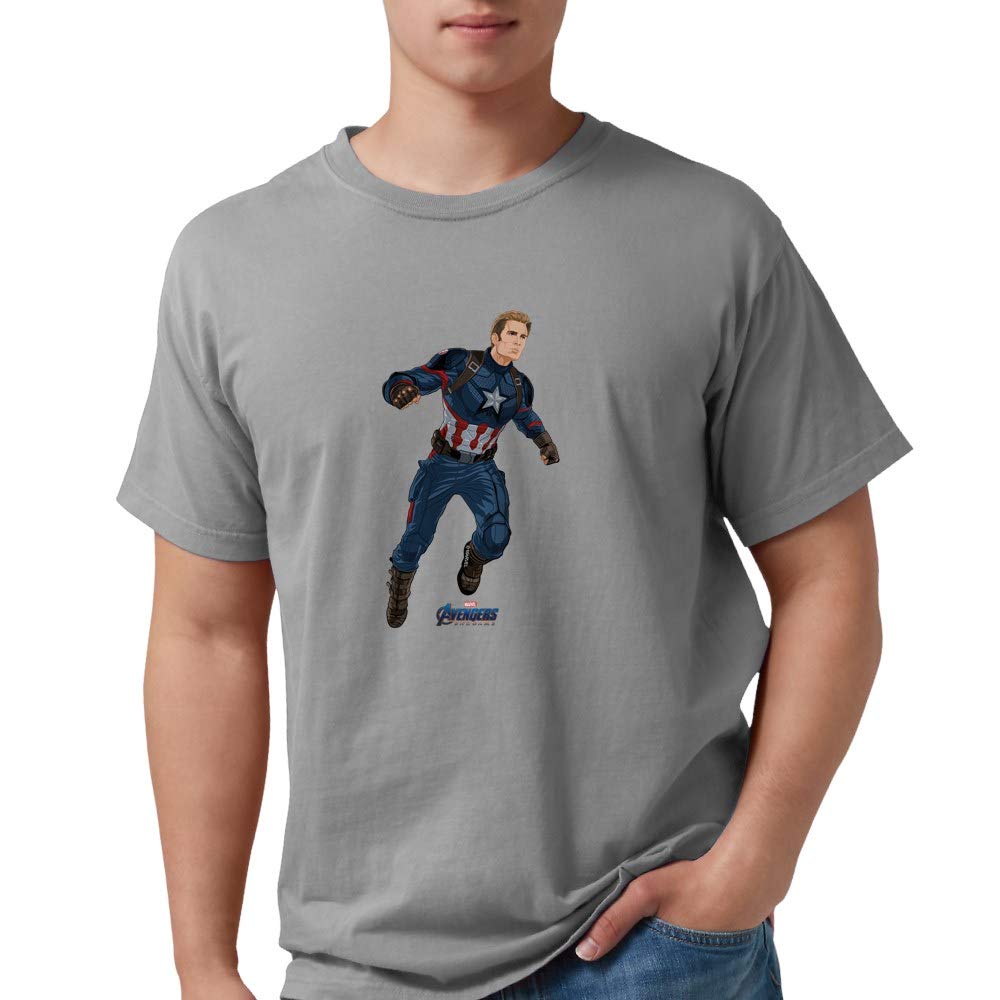 Captain America Men's Comfort Colors T-Shirt - Soft Cotton Superhero Graphic Tee for Casual Wear & Marvel Fan Gifts