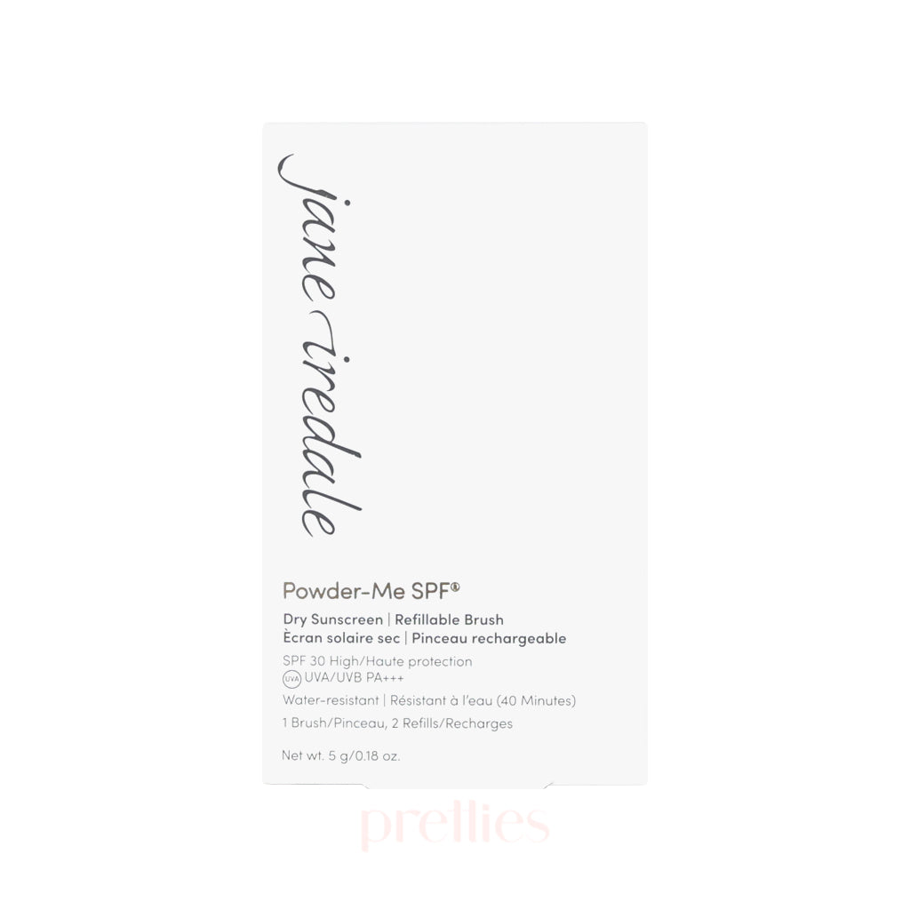 Jane Iredale Powder Me SPF 30 Mineral Sunscreen Brush - Refillable, Translucent 5g | Oil-Free, Broad Spectrum Protection for Face & Body | Perfect for Travel, Touch-Ups & On-The-Go Sun Protection