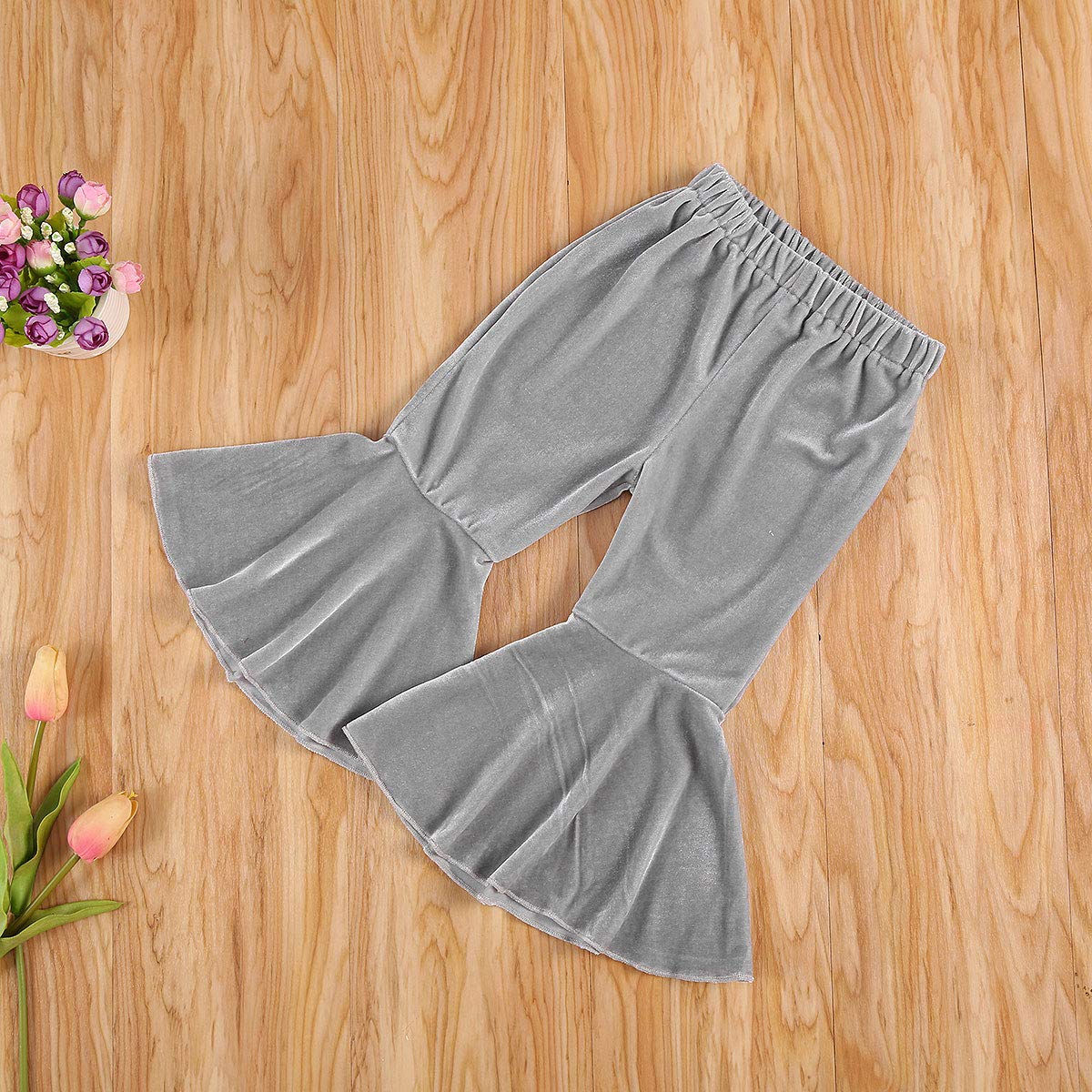 Toddler Bell Bottom Pants for Baby Girls - Soft Ruffle Leggings & Flare Trousers | Cute Outfit for Playdates, Parties & Everyday Wear