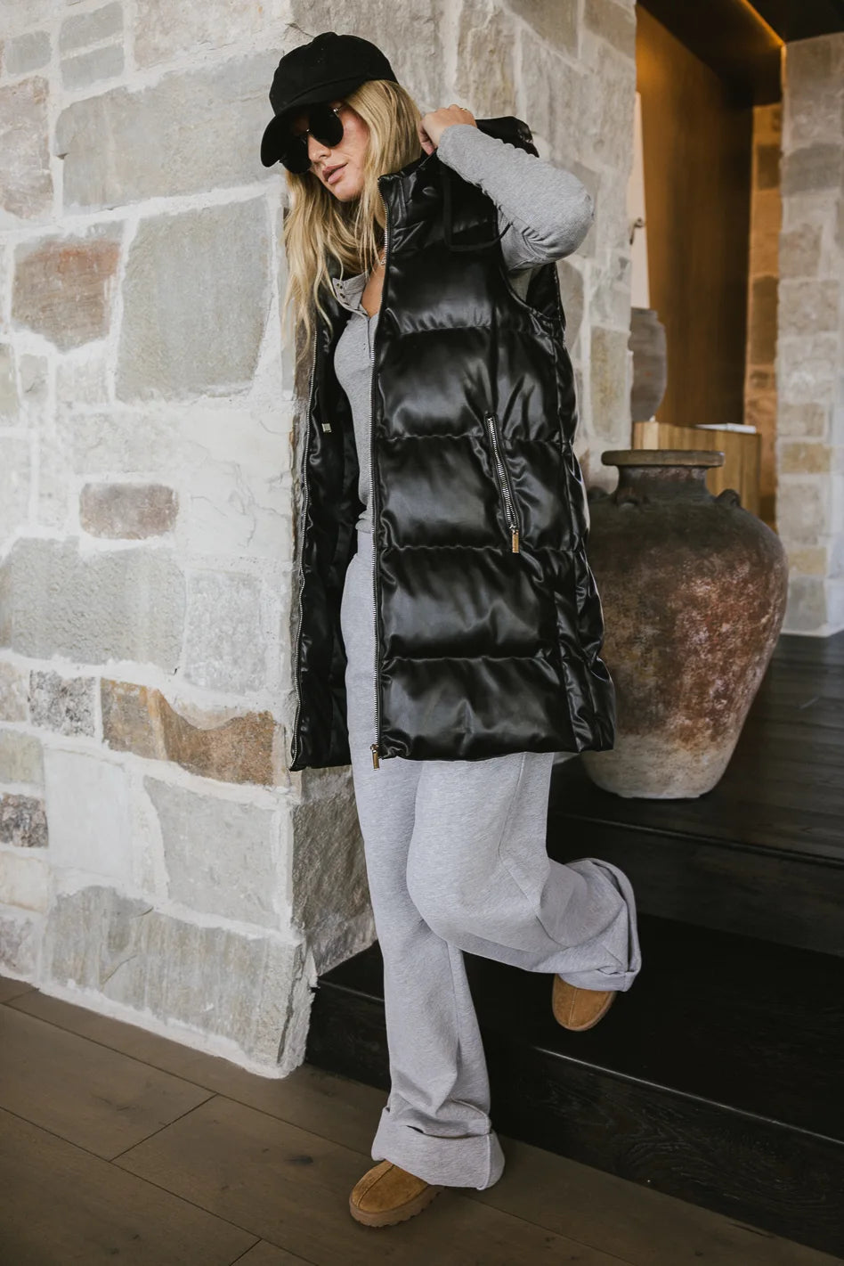 Layla Black Puffer Vest for Women - Lightweight Warm Winter Jacket - Outdoor Hiking, Camping & Casual Wear - FINAL SALE