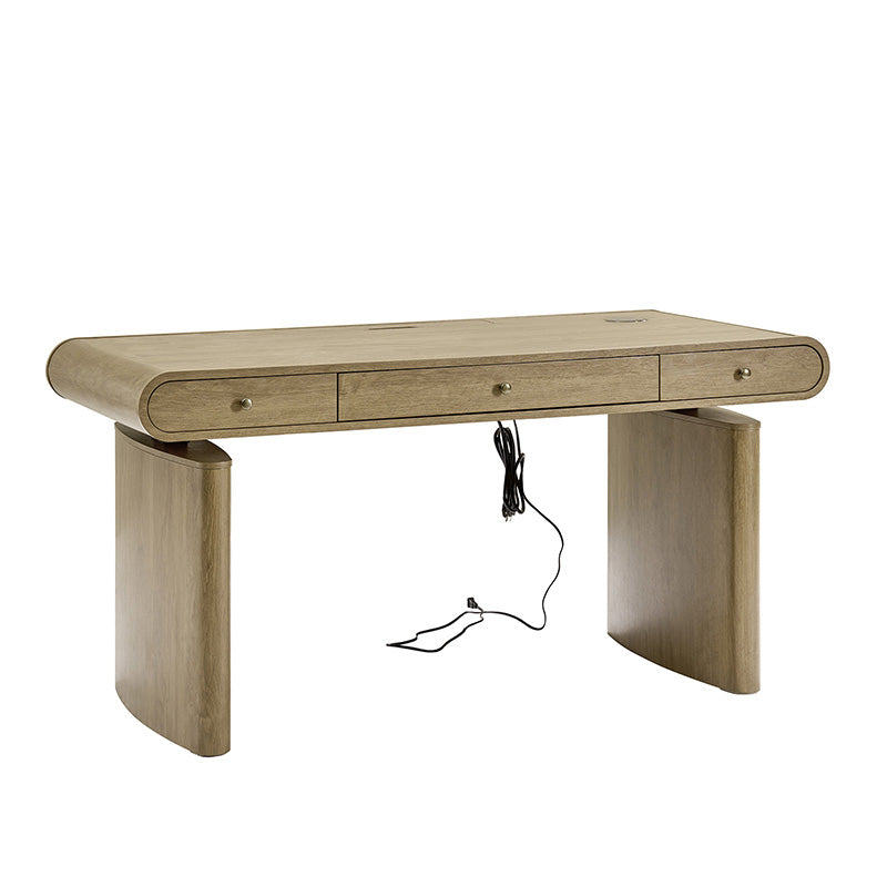 Louise Mid Century Modern Electric Height Adjustable Standing Desk with Wireless Charging - Perfect for Home Office, Gaming & Workspace Ergonomics