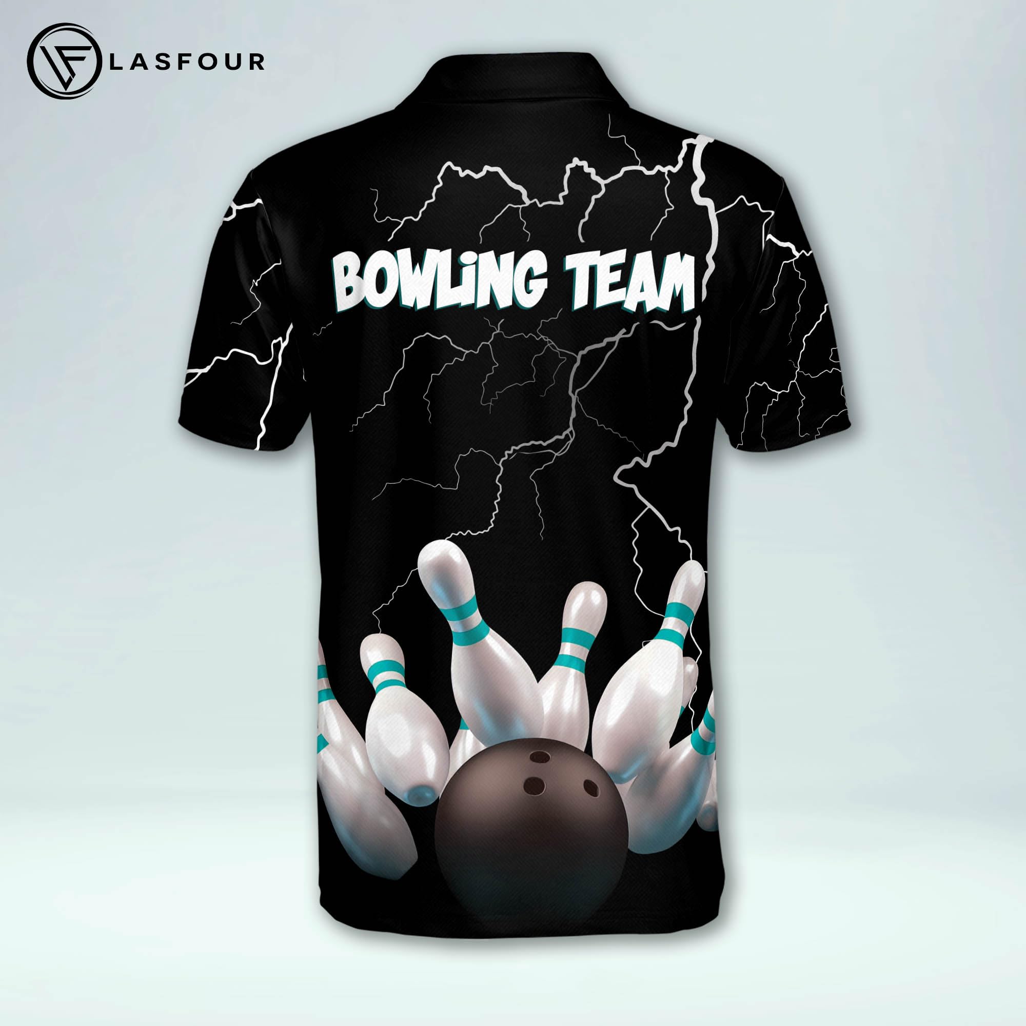 LASFOUR Custom Bowling Shirts for Men - Personalized Short Sleeve Team Shirts for Bowling Leagues & Tournaments - Perfect for Casual Wear & Bowling Parties