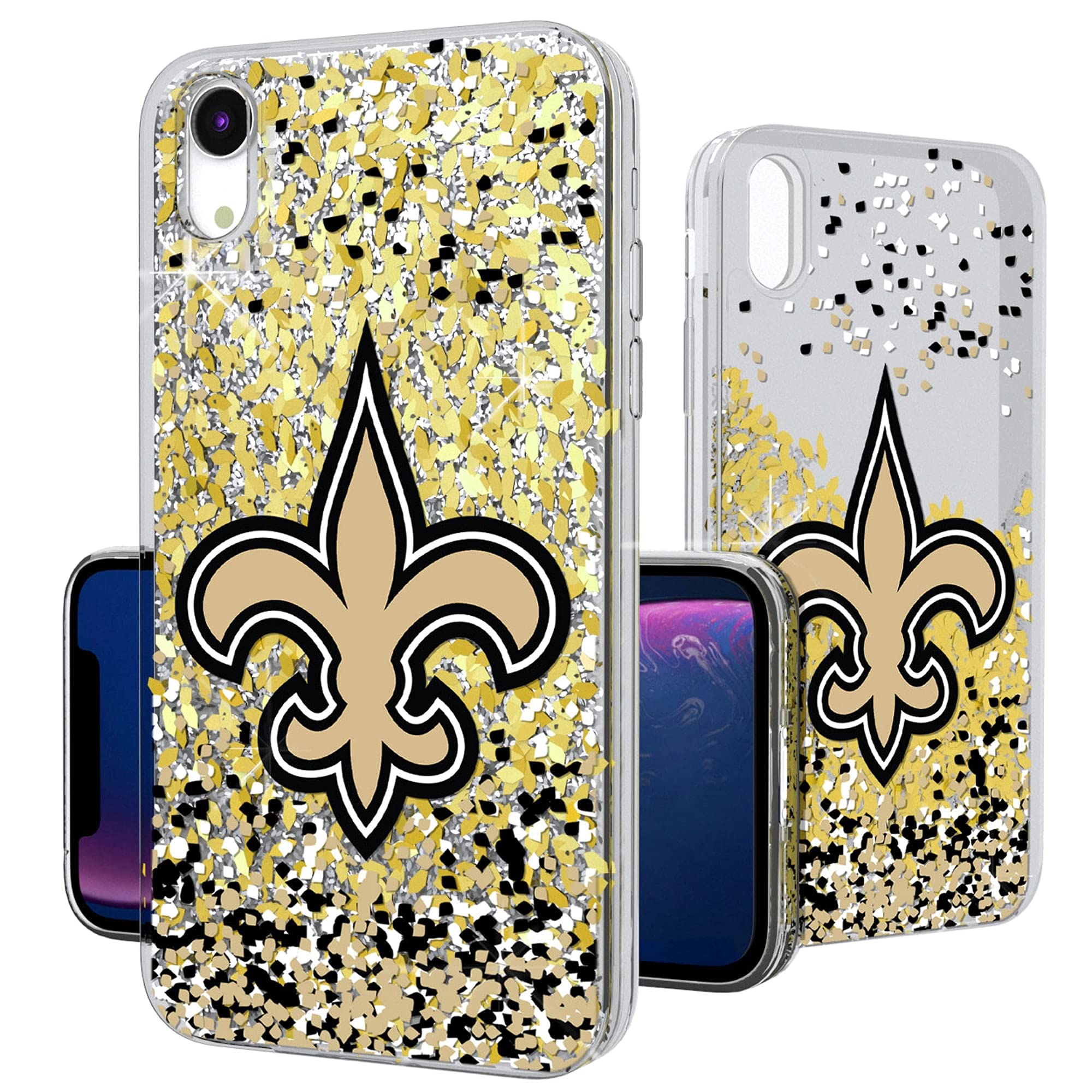 NFL Glitter iPhone Case with Confetti Design - Custom Printed Football Team Phone Cover for Fans | Perfect for Game Day, Parties & Showcasing Team Spirit