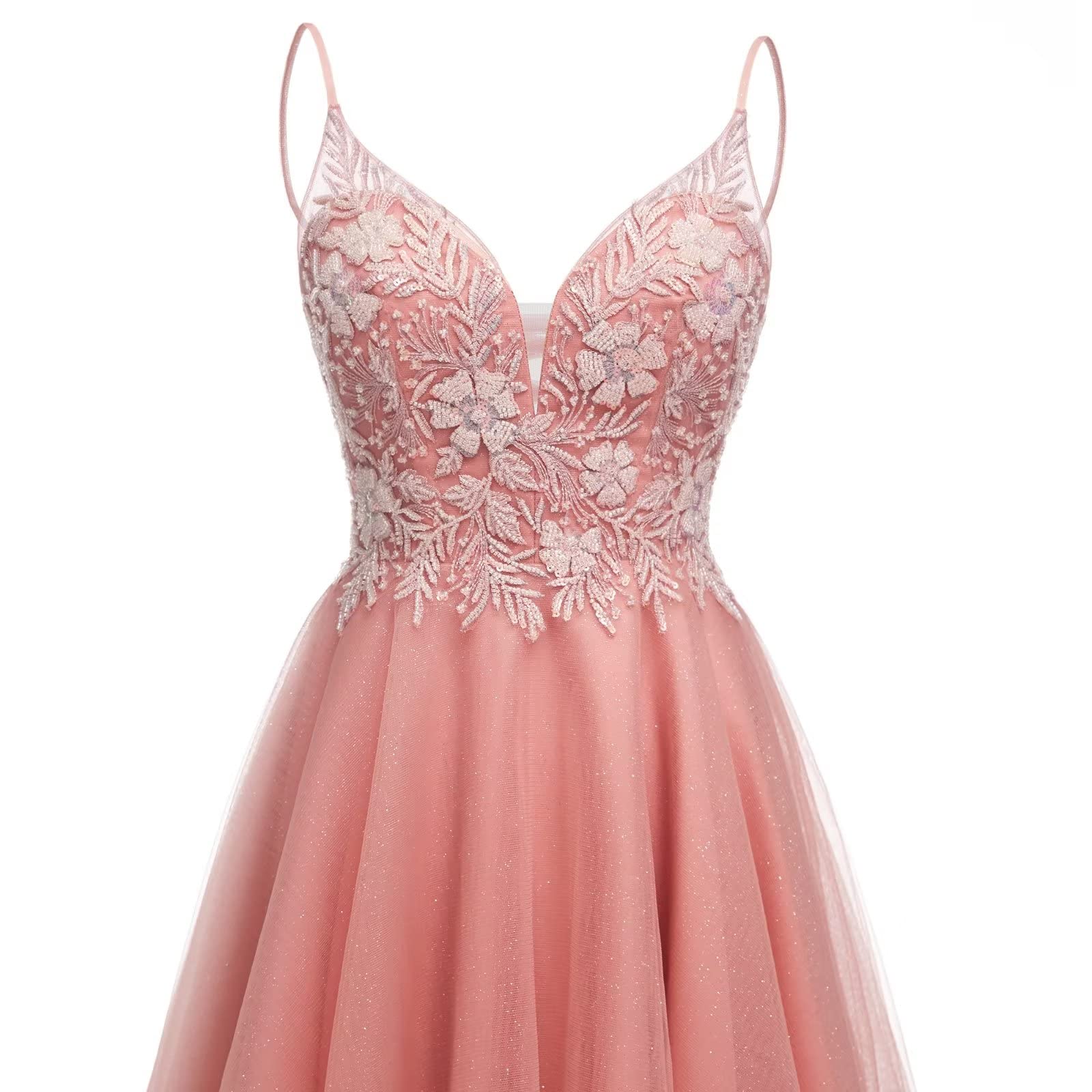 Elegant Champagne Lace Homecoming Dress for Teens - Short Tulle Prom Dress with Beaded Details | Women's Cocktail Party Dress Size 14 | Perfect for Homecoming, Prom Night & Special Occasions
