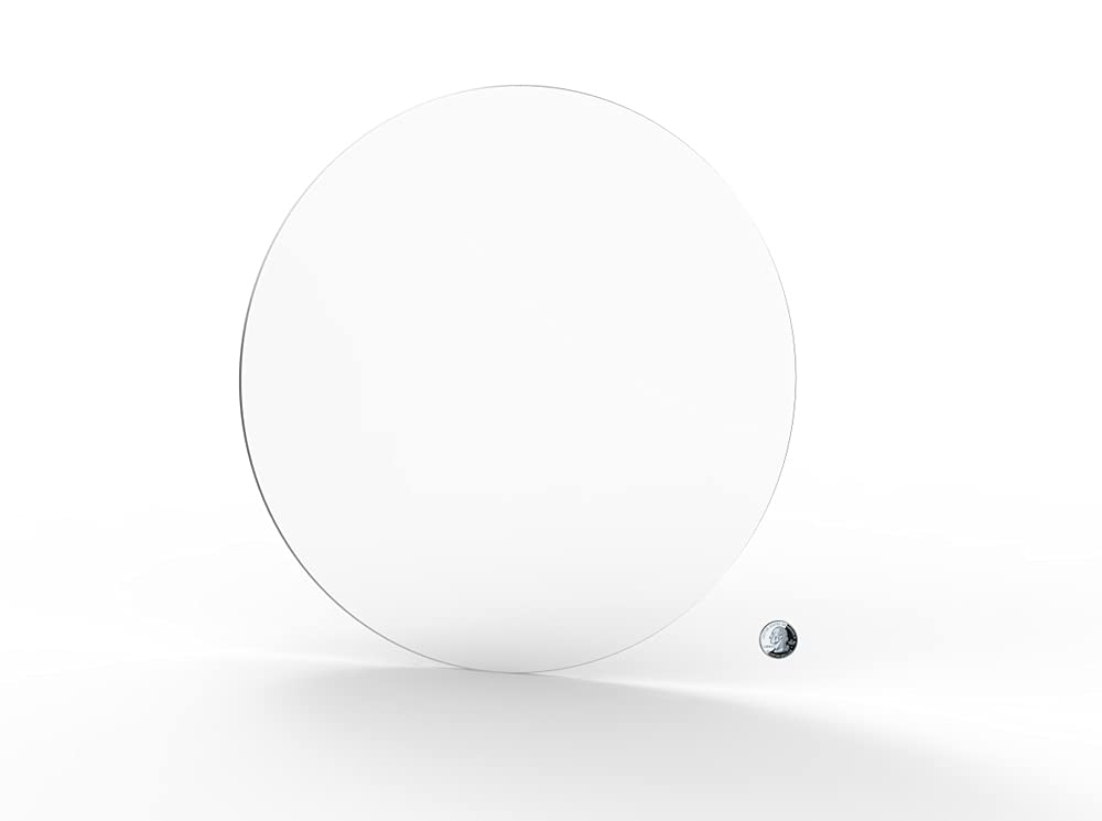 FixtureDisplays® 6-Pack 18 Inch Clear Acrylic Plexiglass Round Discs - 3/16 Inch Thick - Perfect for DIY Crafts, Home Decor, and Display Stands - 18822-18