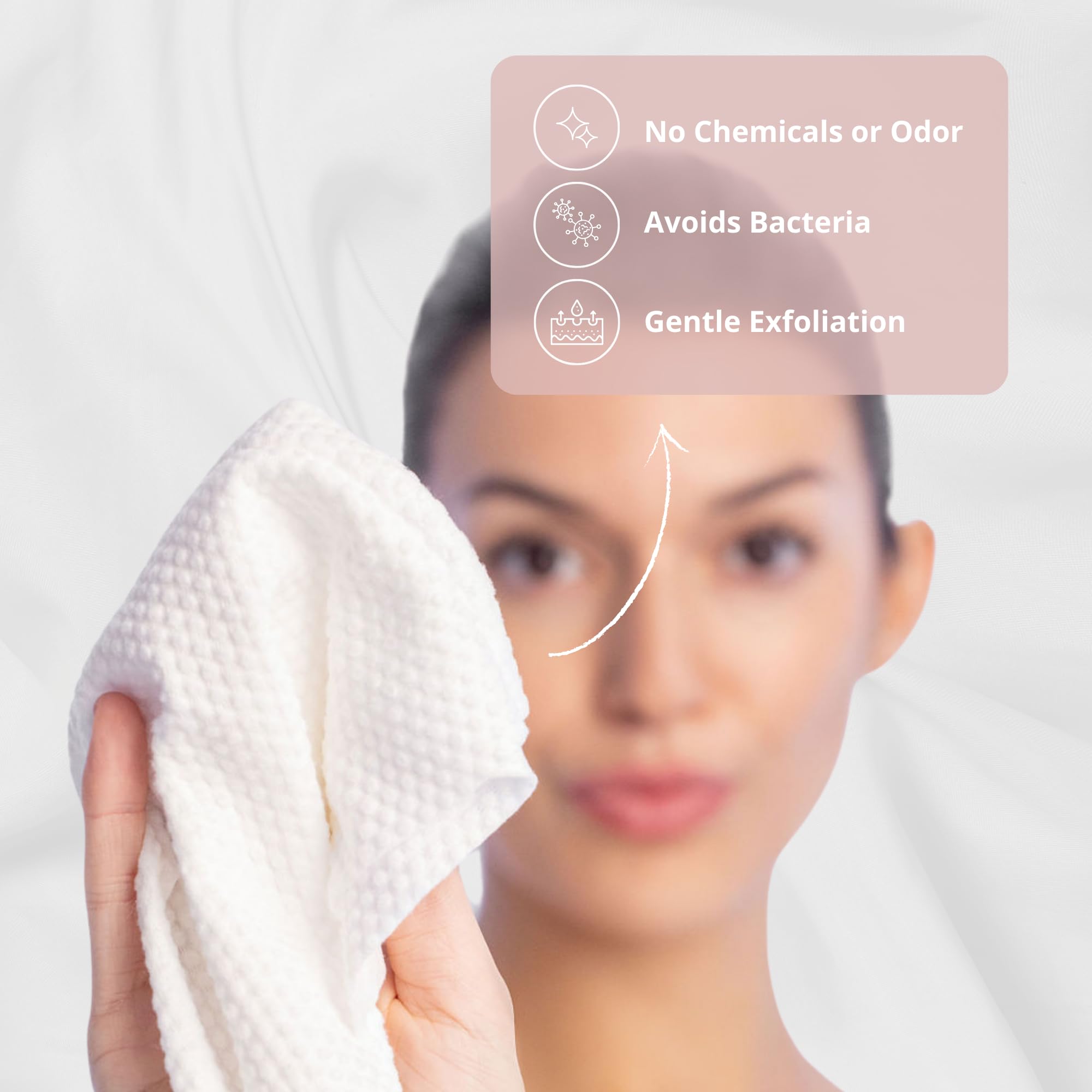 Covenance Beauty Ultra Soft Disposable Facial Towels - Double-Sided Makeup Remover & Gentle Exfoliating Towels for Daily Skincare, Travel & Spa Use