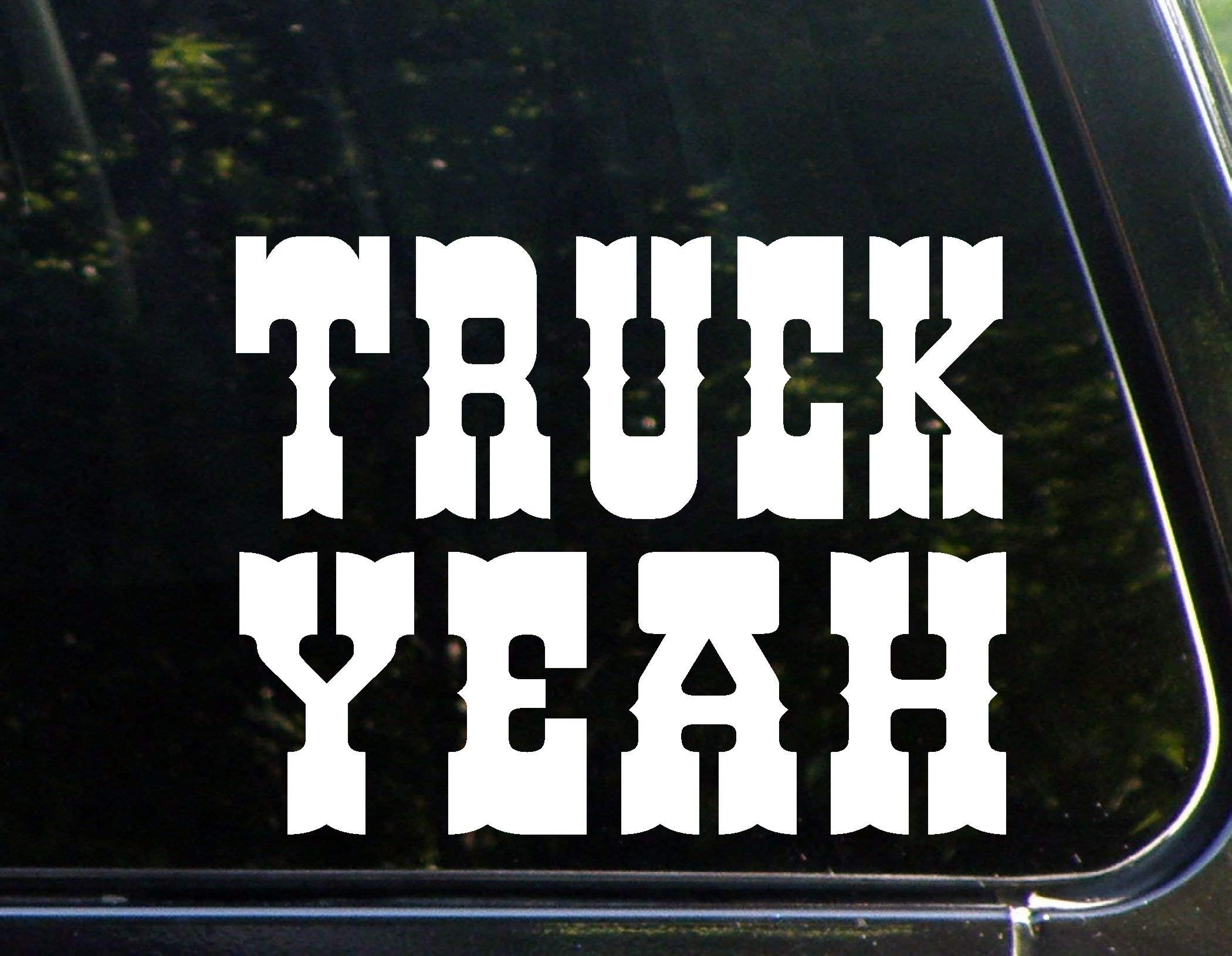 Truck Yeah Die Cut Bumper Sticker 9x6 Inch - Durable Vinyl Decal for Cars, Trucks, Windows, Laptops, Coolers, and Outdoor Gear