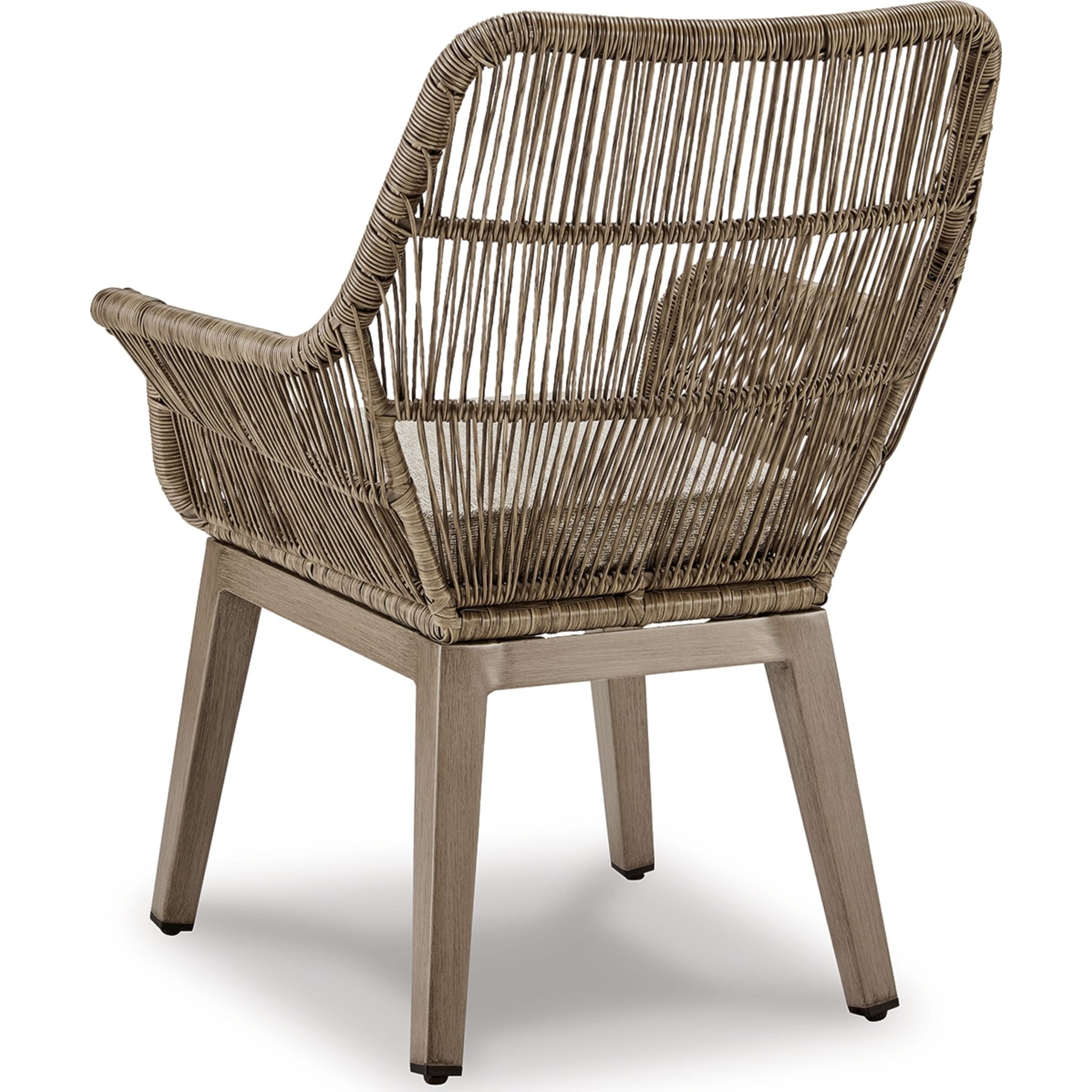 Premium Outdoor Arm Chairs with Cushions (Set of 2) - Water-Resistant Beige Patio Furniture for Beachfront, Poolside, or Garden Relaxation