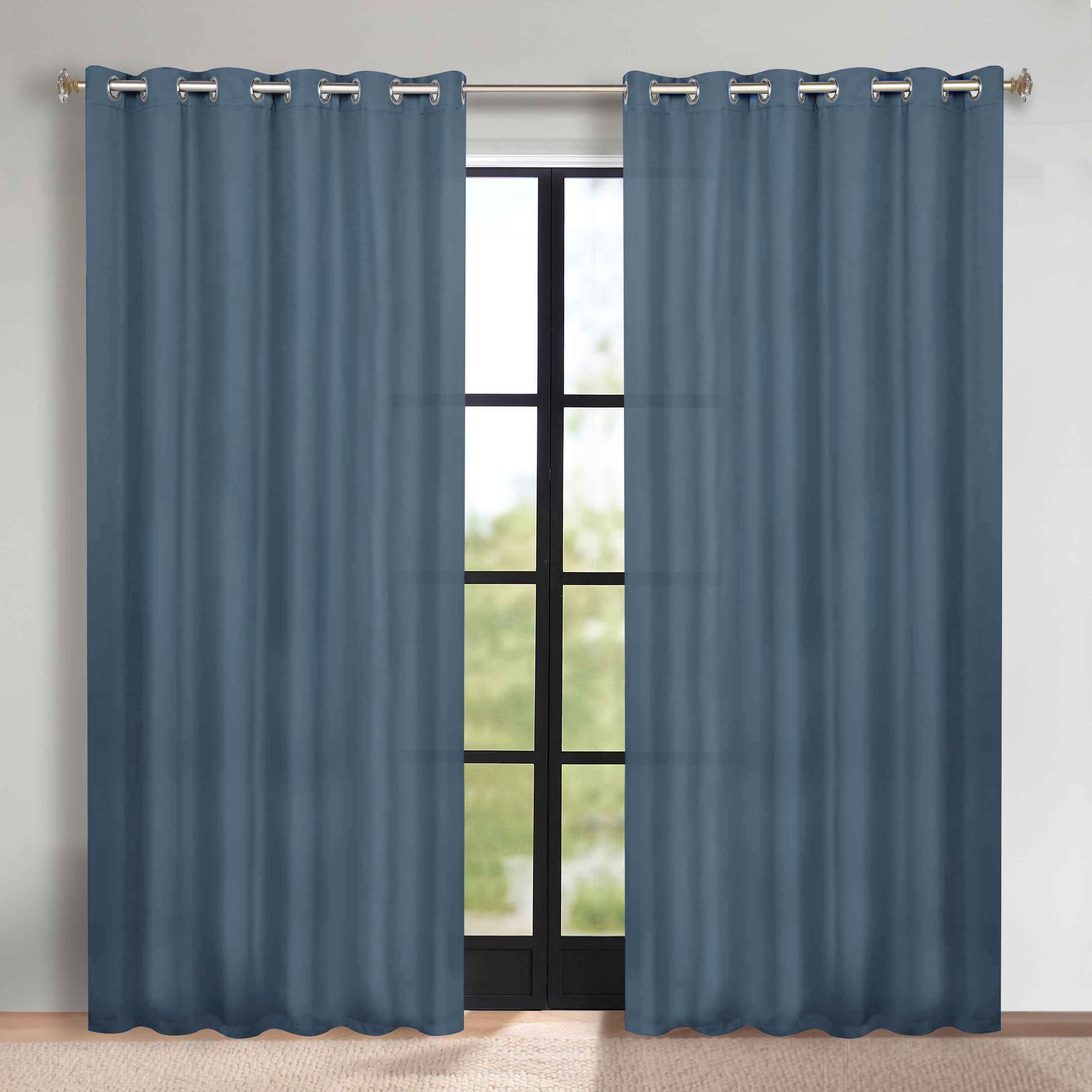Blackout Curtains Set of 2 - Machine Washable, Room Darkening, Noise Reducing & Thermal Insulated for Bedroom, Nursery & Home Theater