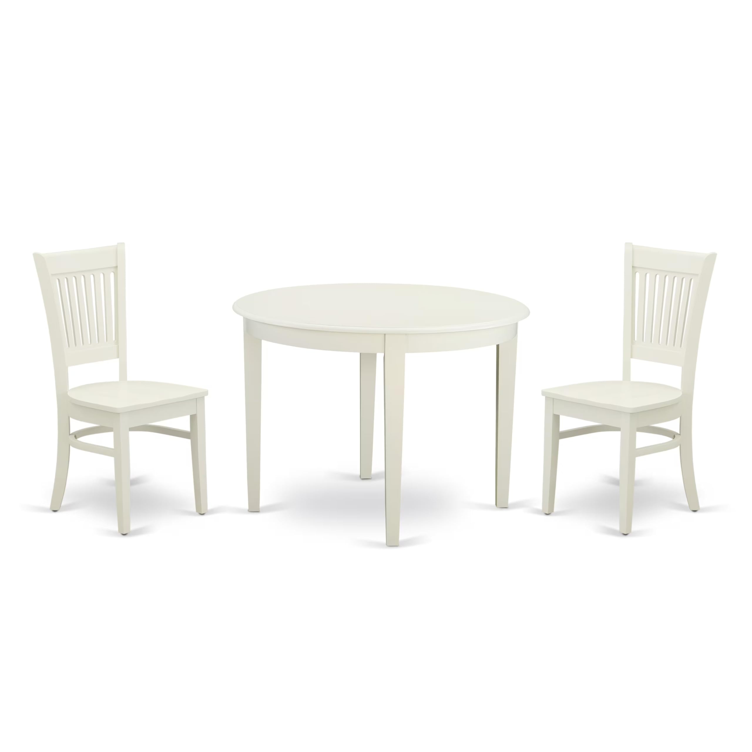 East West Furniture BOVA3-LWH-W 3-Piece Modern Dining Set - 42