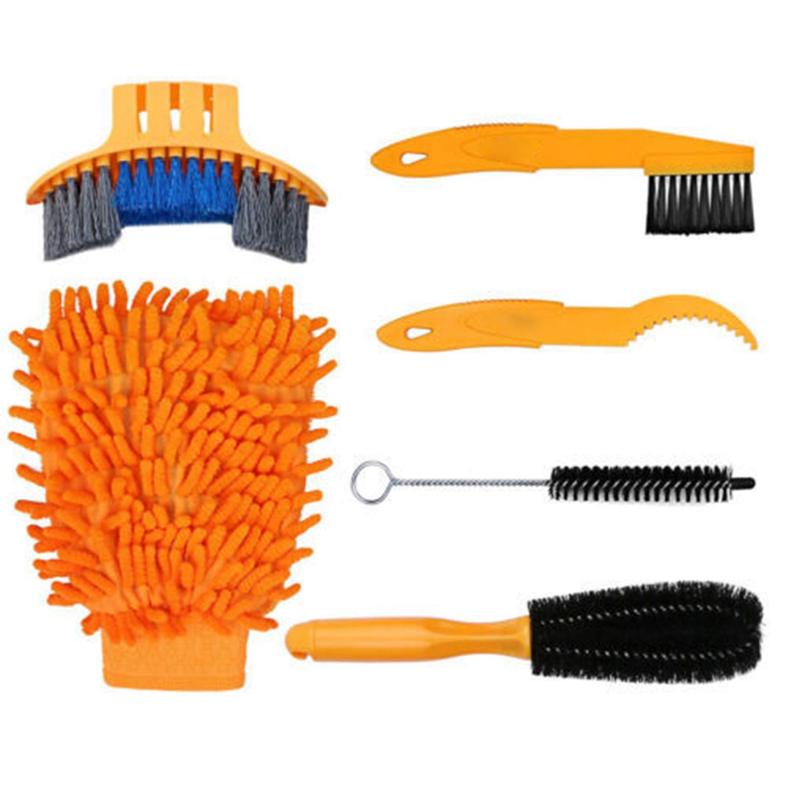 LINASHI 6-Piece Bike Cleaning Kit - Multifunctional Brushes for Bicycle Maintenance | Perfect for Road & Mountain Bikes