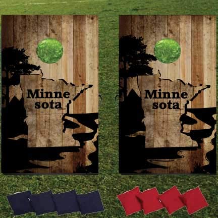 Minnesota Cornhole Game Set - Premium Cornhole Bags & Boards for Outdoor Toss Games - Perfect for Backyard BBQs, Tailgating & Family Gatherings