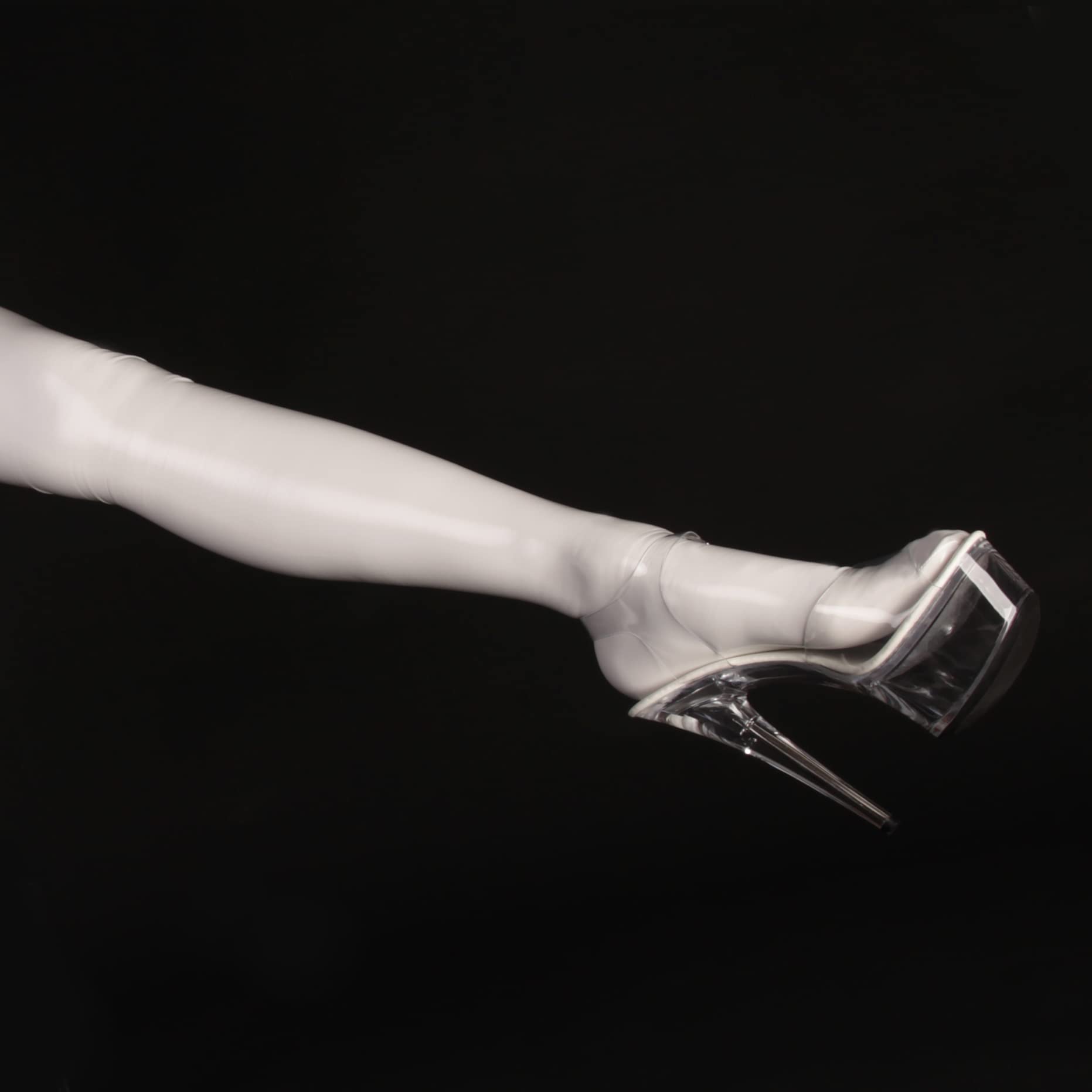 Sexy Women's Thigh High Shiny Wet Look Stockings - Faux Patent Leather Over The Knee Socks - Halloween Costume Accessories & Party Outfit - Perfect for Cosplay, Nightclub, and Date Night