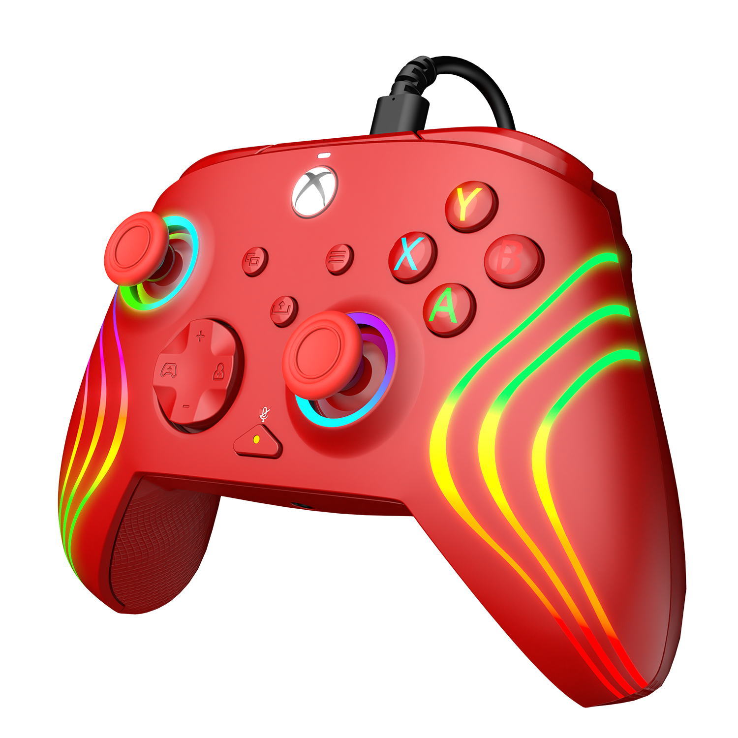 Red Afterglow Wave Wired Gaming Controller for Xbox Series X|S & PC - Ergonomic Design with Customizable Buttons for FPS, Racing & Action Games