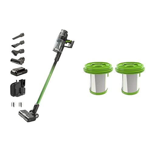 GreenWorks 24V Brushless (500W) Cordless Stick Vacuum Cleaner - Super Charger Edition with 2 Filters | Lightweight for Hardwood Floors, Carpets & Pet Hair | Powerful Handheld Vacuum for Home Cleaning