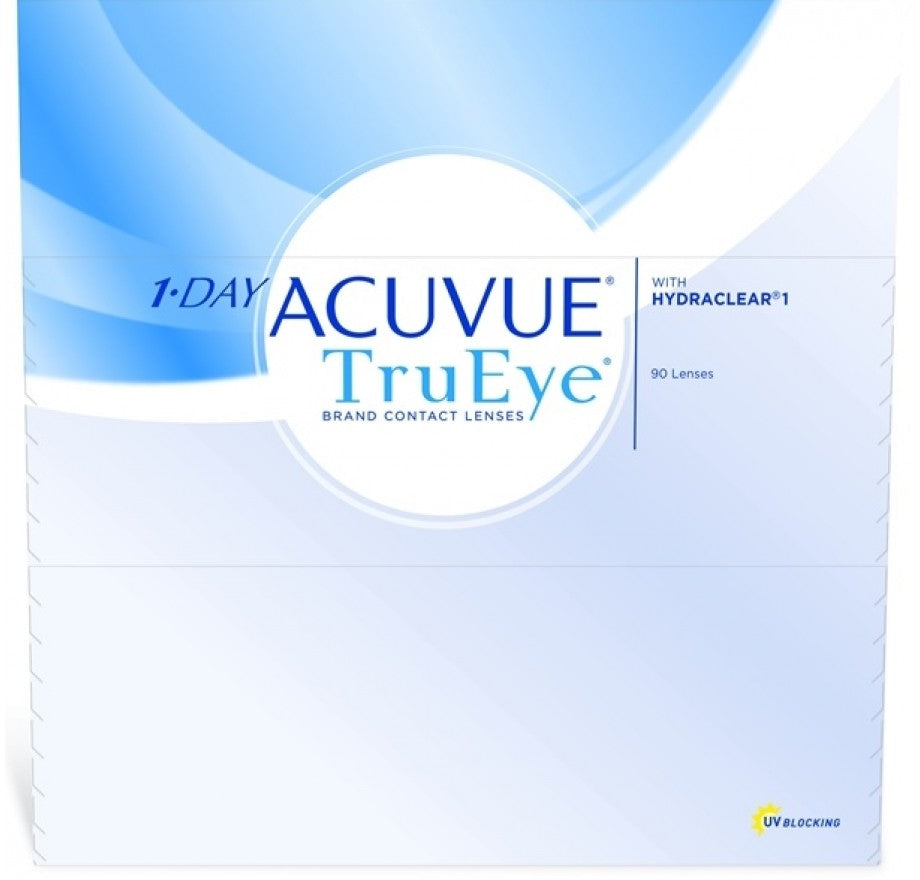 Acuvue 1 Day TruEye Daily Disposable Contact Lenses (90 Pack) - Moisture & Comfort for All-Day Wear | Perfect for Work, Sports & Travel