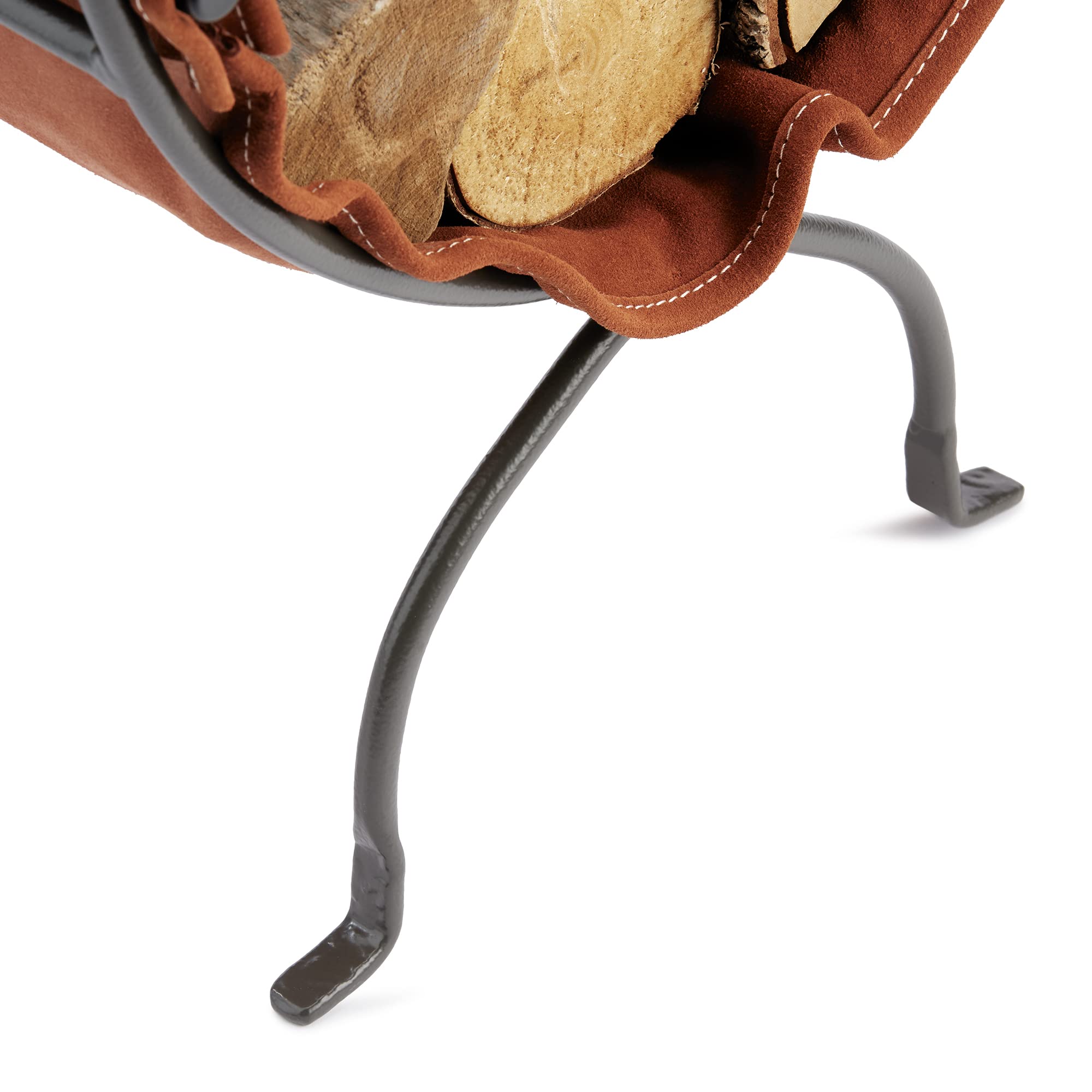 UniFlame Olde World Iron Firewood Log Holder - Rustic Fireplace Accessory for Indoor & Outdoor Use - Perfect for Firewood Storage by the Hearth, Patio, or Campfire