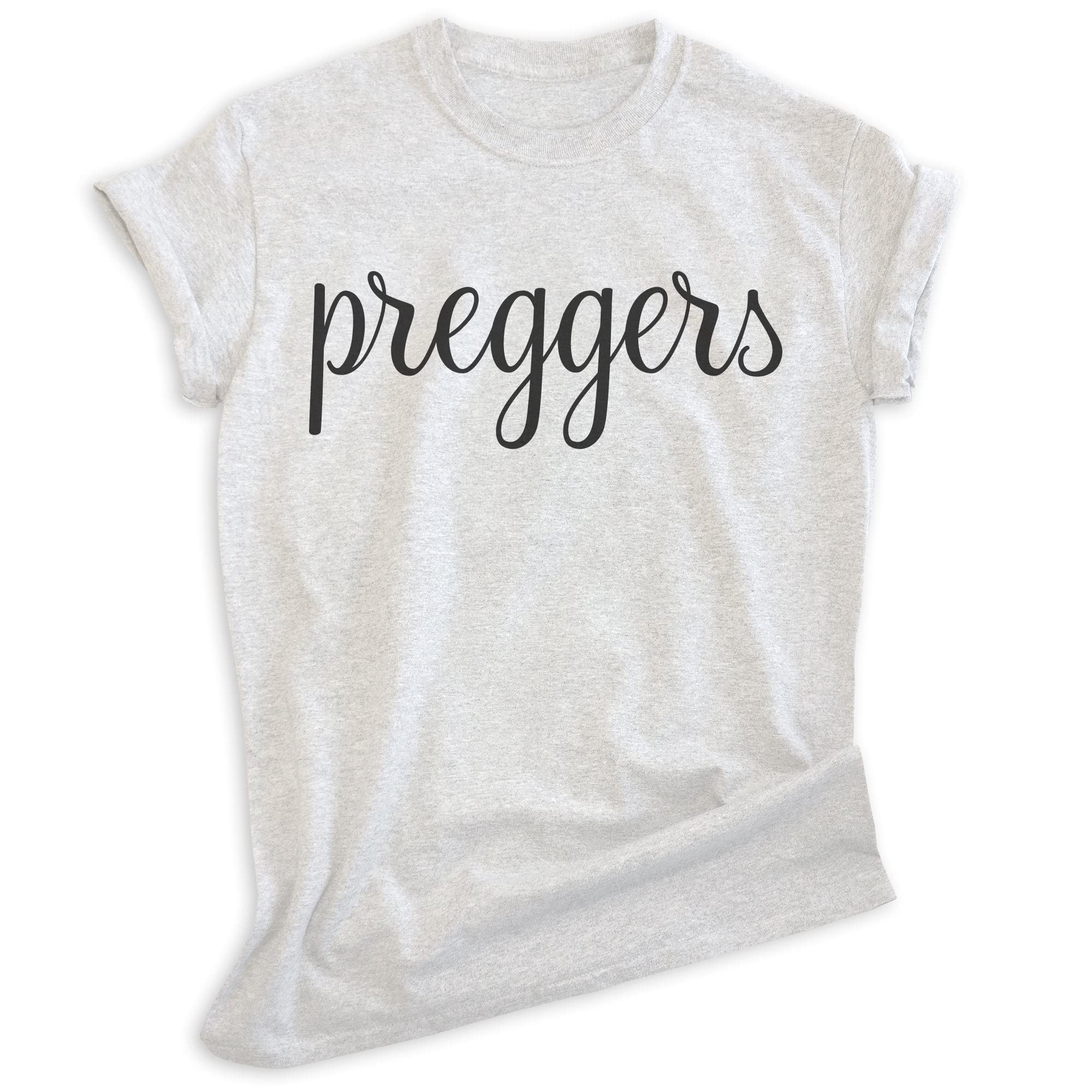 EVERTREE CLOTHING Preggers T-Shirt - Comfortable Unisex Pregnancy Tee for Women & New Moms | Cute Baby Announcement Shirt | Perfect for Maternity Photos, Baby Showers & Pregnancy Announcements