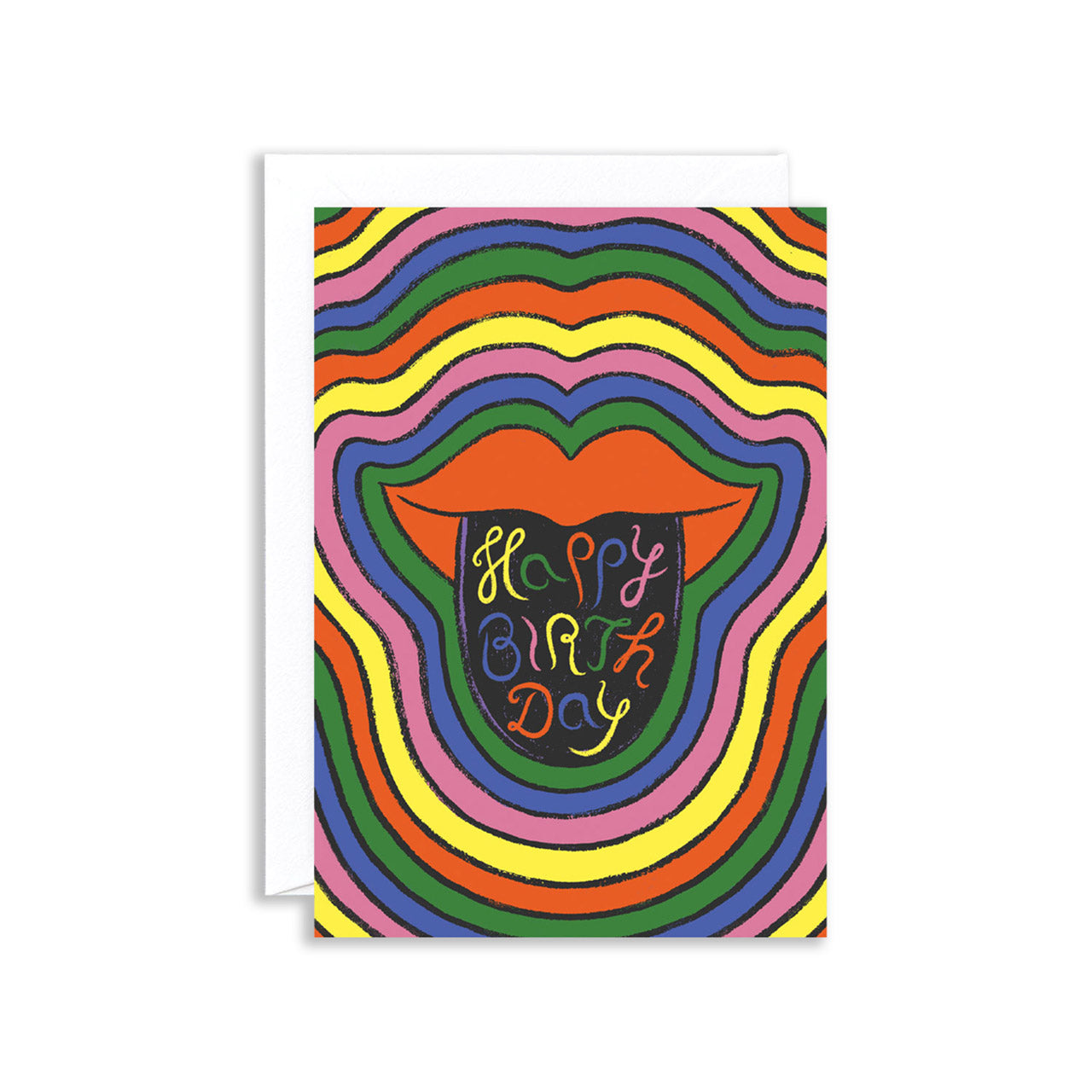 Happy Birthday Lips Greeting Card - Elegant Birthday Card for Friends & Family - Perfect for Birthdays, Anniversaries & Special Occasions