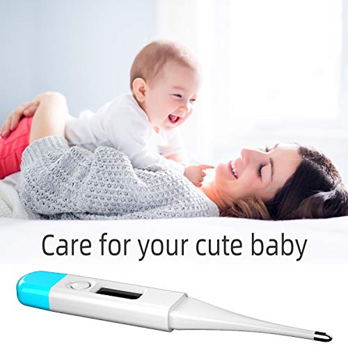 Fast & Accurate Digital Thermometer for Oral, Armpit & Rectal Use - Instant Body Temperature Reading for Adults, Kids & Babies - Perfect for Home, Travel & Medical Use
