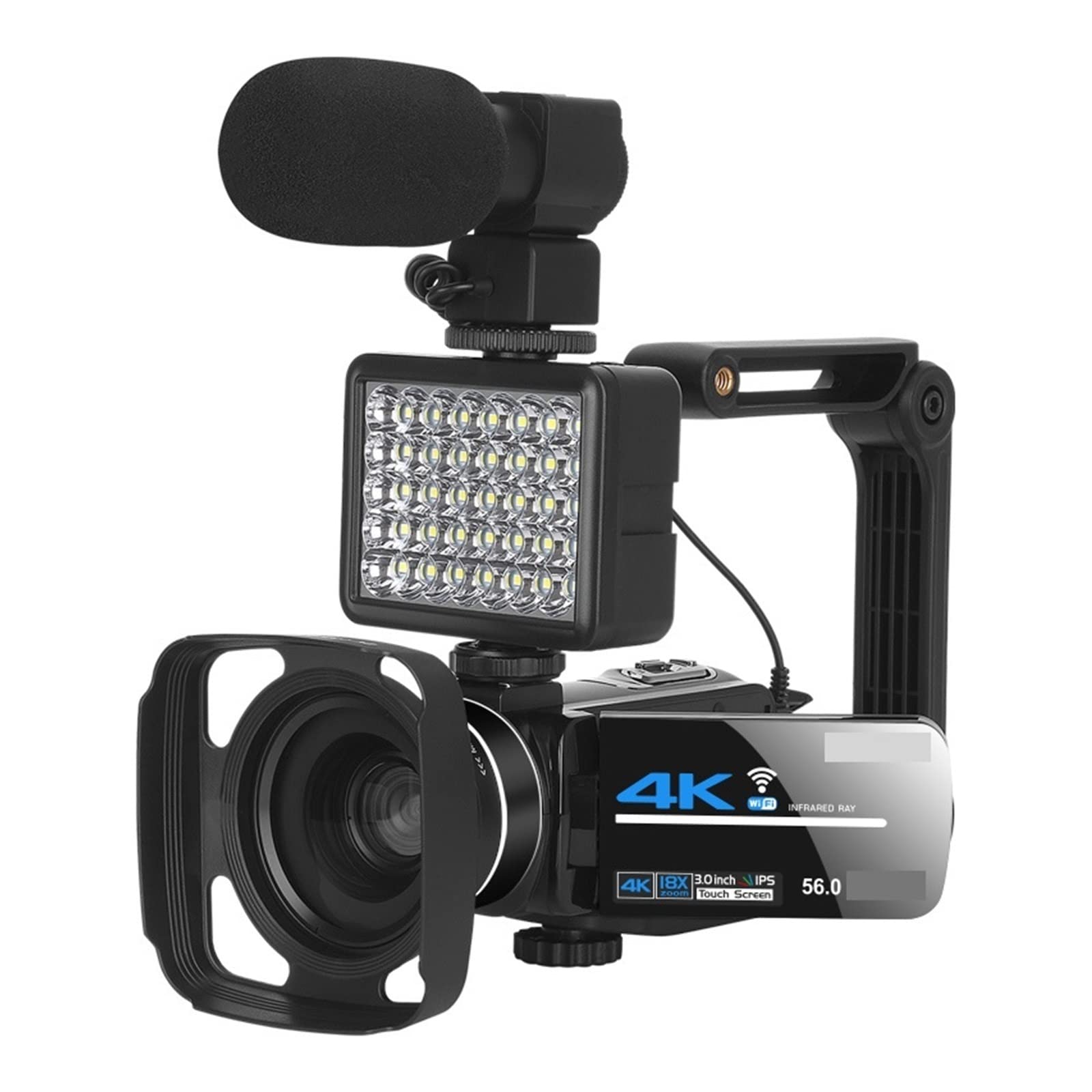 BODORME 4K Digital Camera with 58MP, Night Vision & Live Streaming - 128GB SD Card Included - Perfect for Vlogging, YouTube, Travel & Photography (Kit 2)