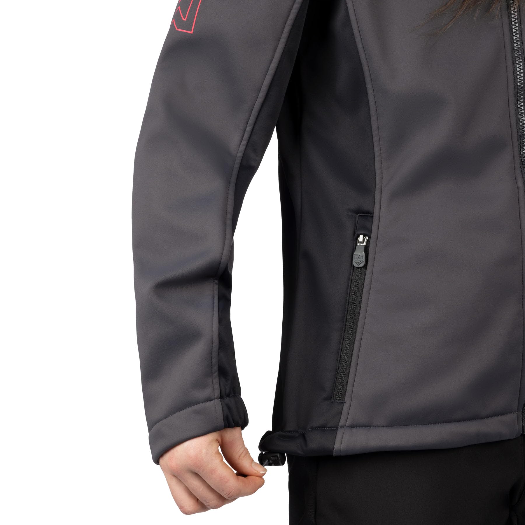 FXR Women's Pulse Softshell Jacket 2025 - Windproof & Water-Resistant Winter Jacket (Asphalt/Razz, 3X-Large) - Perfect for Skiing, Snowboarding & Outdoor Adventures