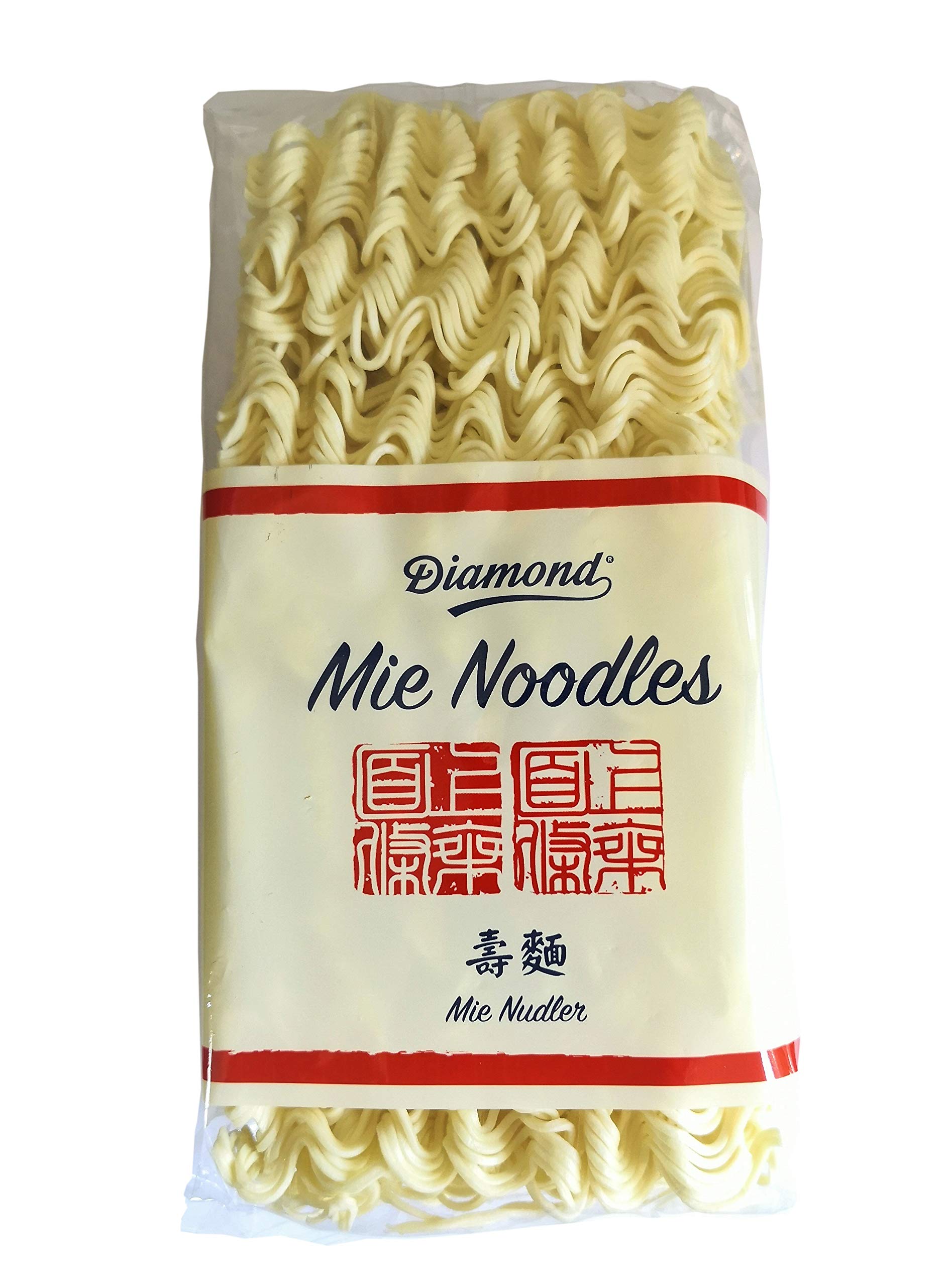 6-Pack 250g DIAMOND Mie Noodles - Thin Egg-Free Wok Noodles with Free Lucky Charm - Perfect for Asian Stir Fry, Ramen & Quick Meals