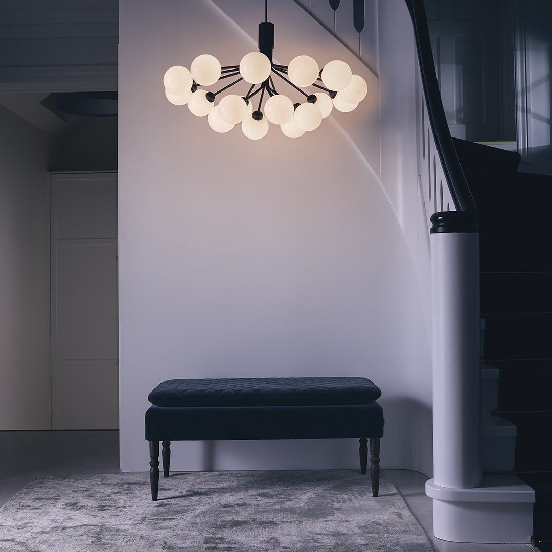 Apiales 18-Light Modern Crystal Chandelier - Elegant Dining Room Lighting Fixture for Home Decor | Perfect for Living Room, Bedroom, or Entryway