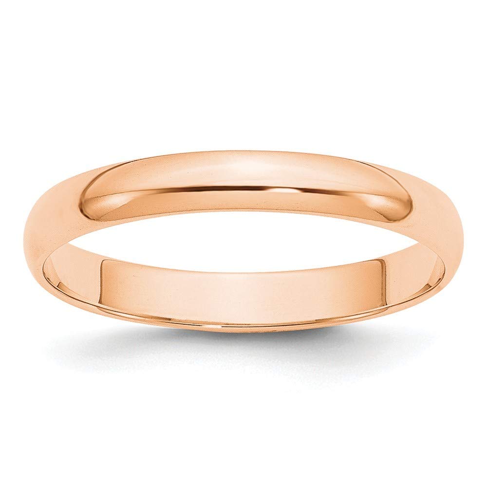 10K Gold Half Round Band Ring for Women - White Gold, Yellow Gold, Rose Gold - Available in 2mm to 8mm Widths & Multiple Sizes - Perfect for Anniversary, Wedding, Engagement & Everyday Jewelry Gifts