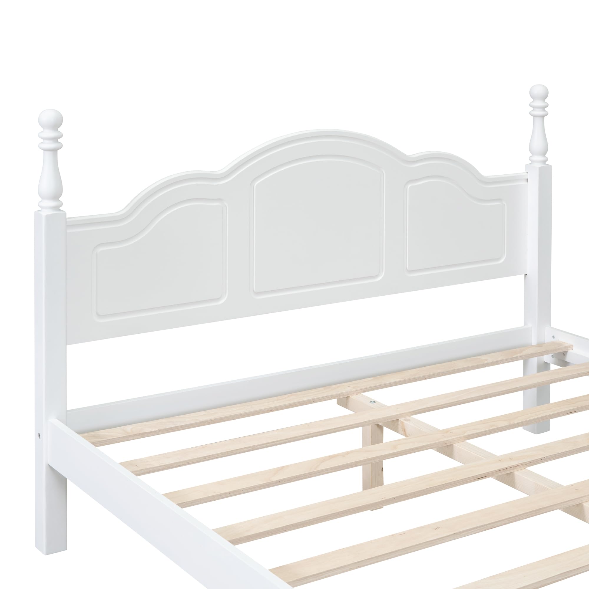 Harper & Bright Designs 3-Piece Queen Size Bedroom Set - Wood Platform Bed with 2 Nightstands, White | Modern Bedroom Furniture for Home Decor & Small Spaces