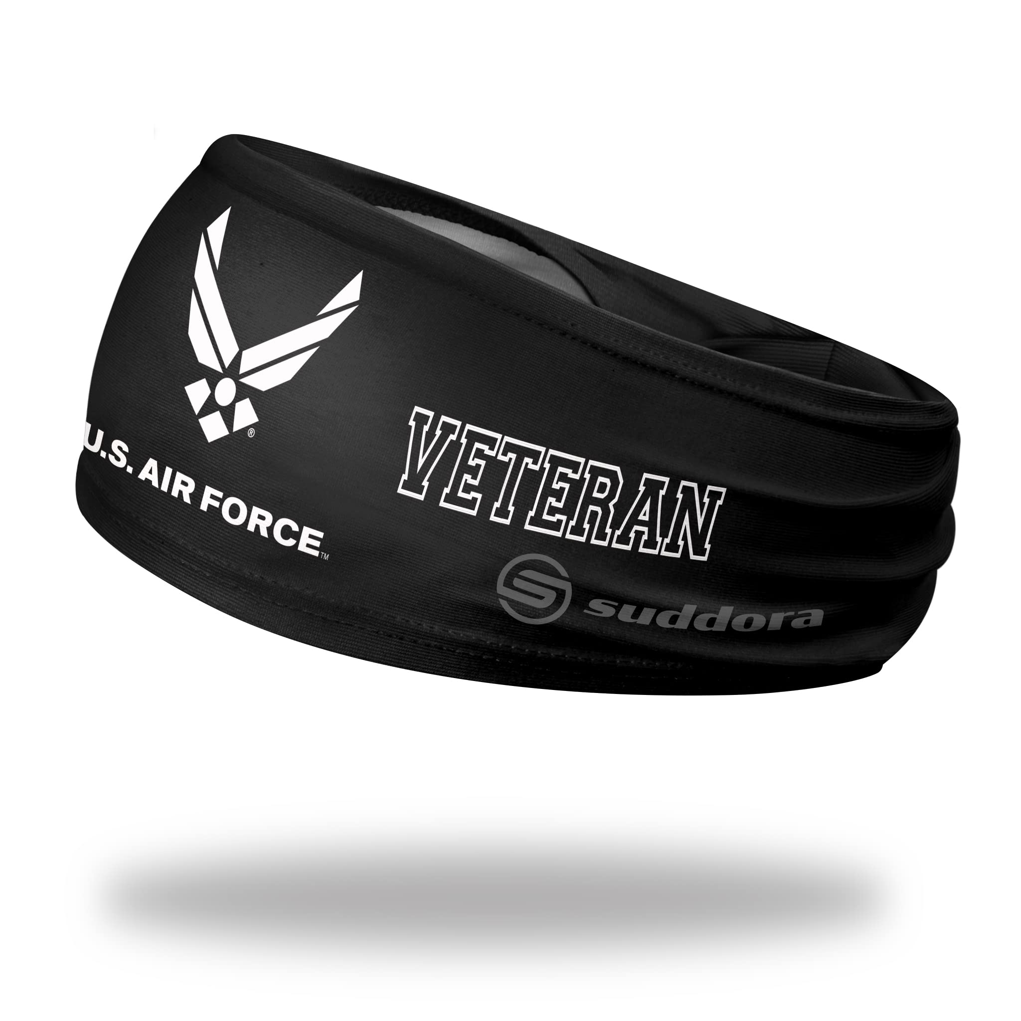 Suddora Air Force & Space Force Tapered Headbands for Men & Women - Moisture Wicking Military Style Headbands for Workouts, Sports & Outdoor Activities