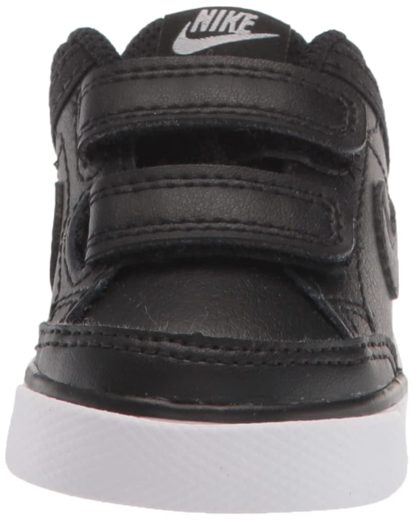 Nike Capri 3 Leather (TDV) 579949 014 Black/Black-White Baby Shoes - Comfortable & Stylish First Walkers for Infants - Perfect for Everyday Wear, Playtime & Special Occasions