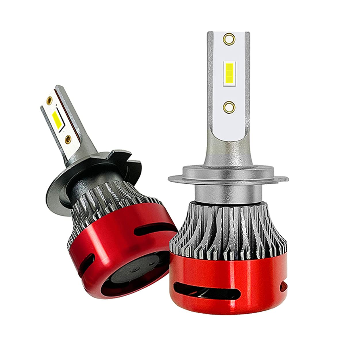 H7 LED Headlight Bulbs 60W 8000LM 6000K White - 2 Pack for Car Replacement & Night Driving