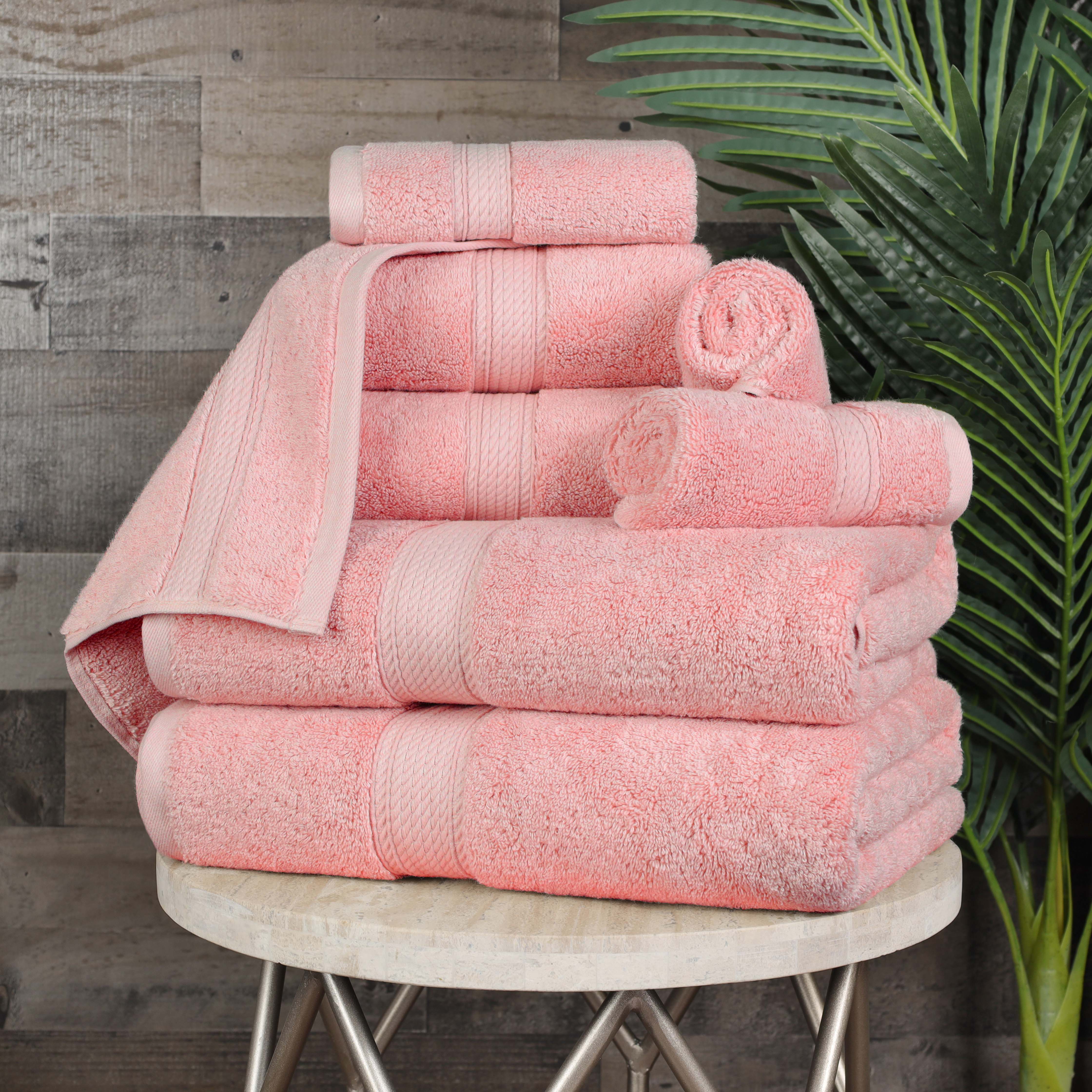Premium 8-Piece Egyptian Cotton Towel Set - Ultra Soft, Heavyweight & Plush for Bath, Spa & Luxury Home Decor