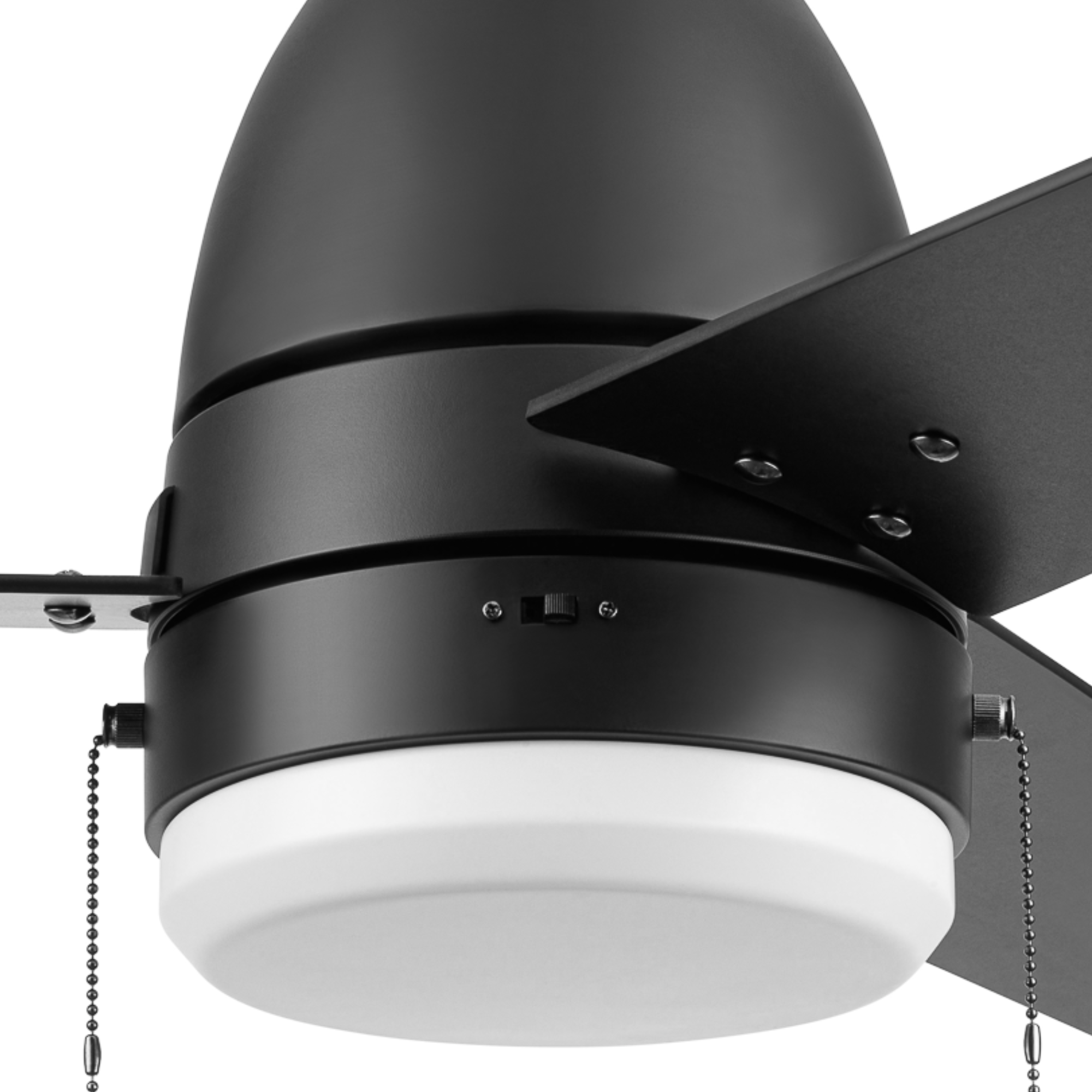 44 Inch Prominence Home Fawn Matte Black Ceiling Fan with Light Kit - Energy Efficient Indoor/Outdoor Fan with Remote Control for Bedroom, Living Room, Patio