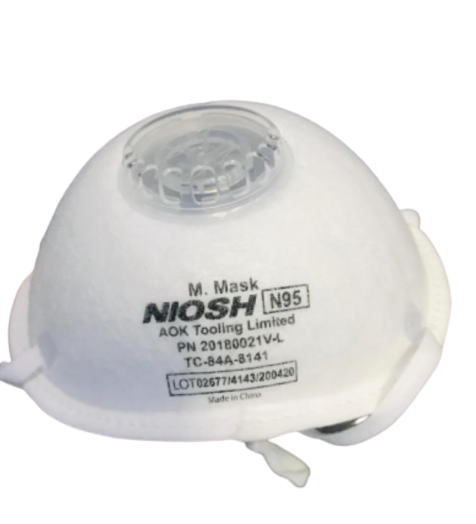 NIOSH N95 Respirator Mask with Valve - 10 Pack | Cup Style Particulate Filtering Face Mask for Dust, Pollen & Allergies | Ideal for Construction, Woodworking & Home Projects