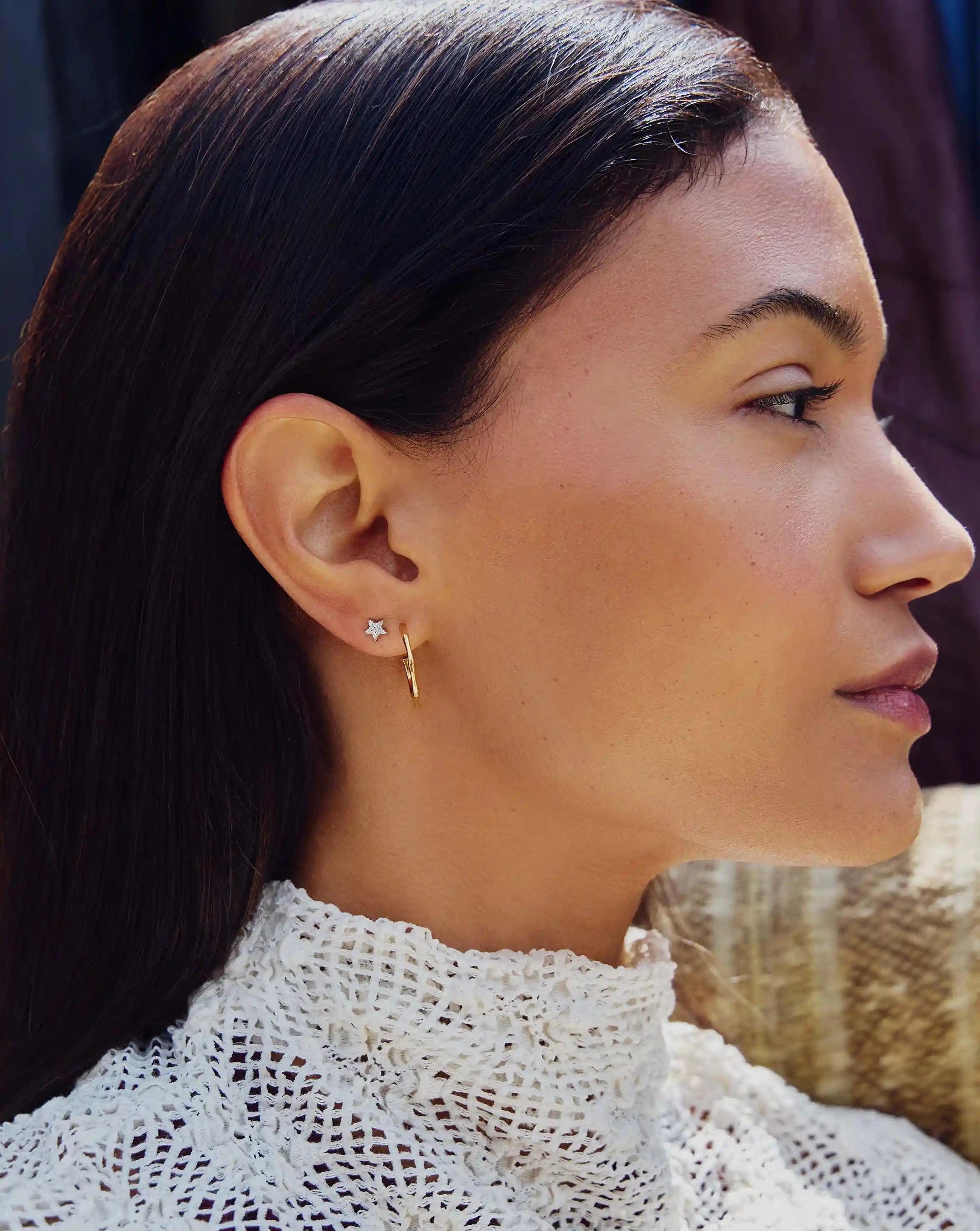Sparkling Pave Star & Moon Stud Earrings for Women - Dainty Gold or Silver Celestial Jewelry - Perfect for Everyday Wear, Gifts & Special Occasions