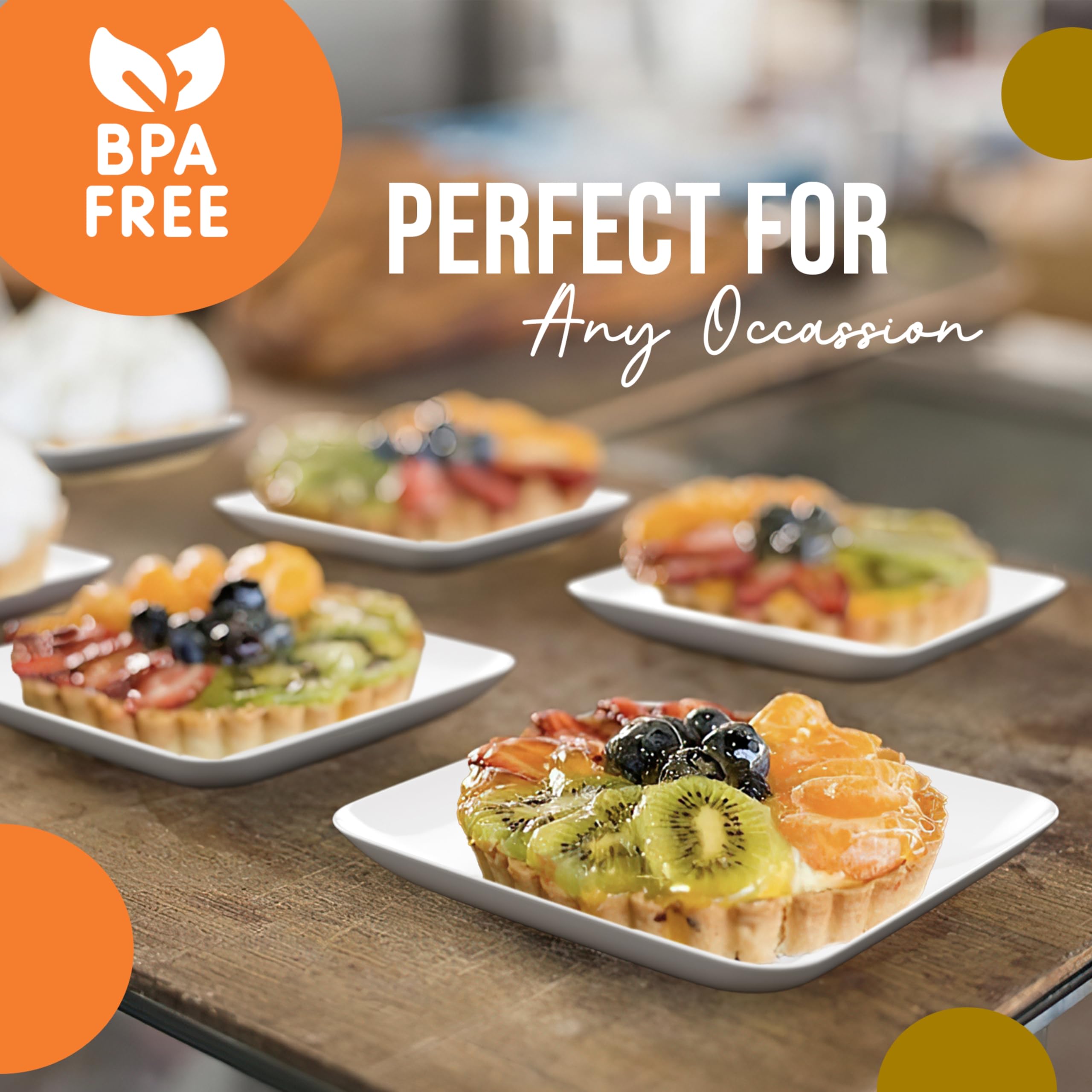240-Pack Disposable Mini Dessert Plates 2.4