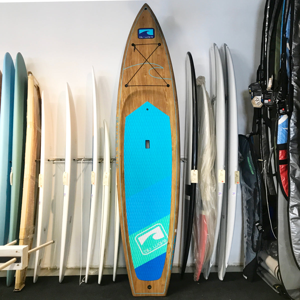 Blu Wave The Armada 11.6 Touring Kayak - Wood Grain Design - Lightweight & Stable for Fishing, Camping & Water Sports