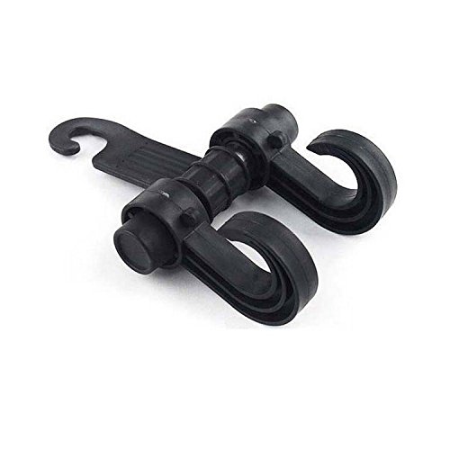 Car SUV Back Seat Headrest Hanger Storage Hooks - 2 Pack Black Multi-Function Mini Hooks (12cm) for Purse, Handbag, Grocery Bags & Organizing - Perfect for Road Trips, Shopping & Daily Commute
