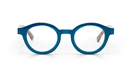 Teal Front With Tortoise Temples